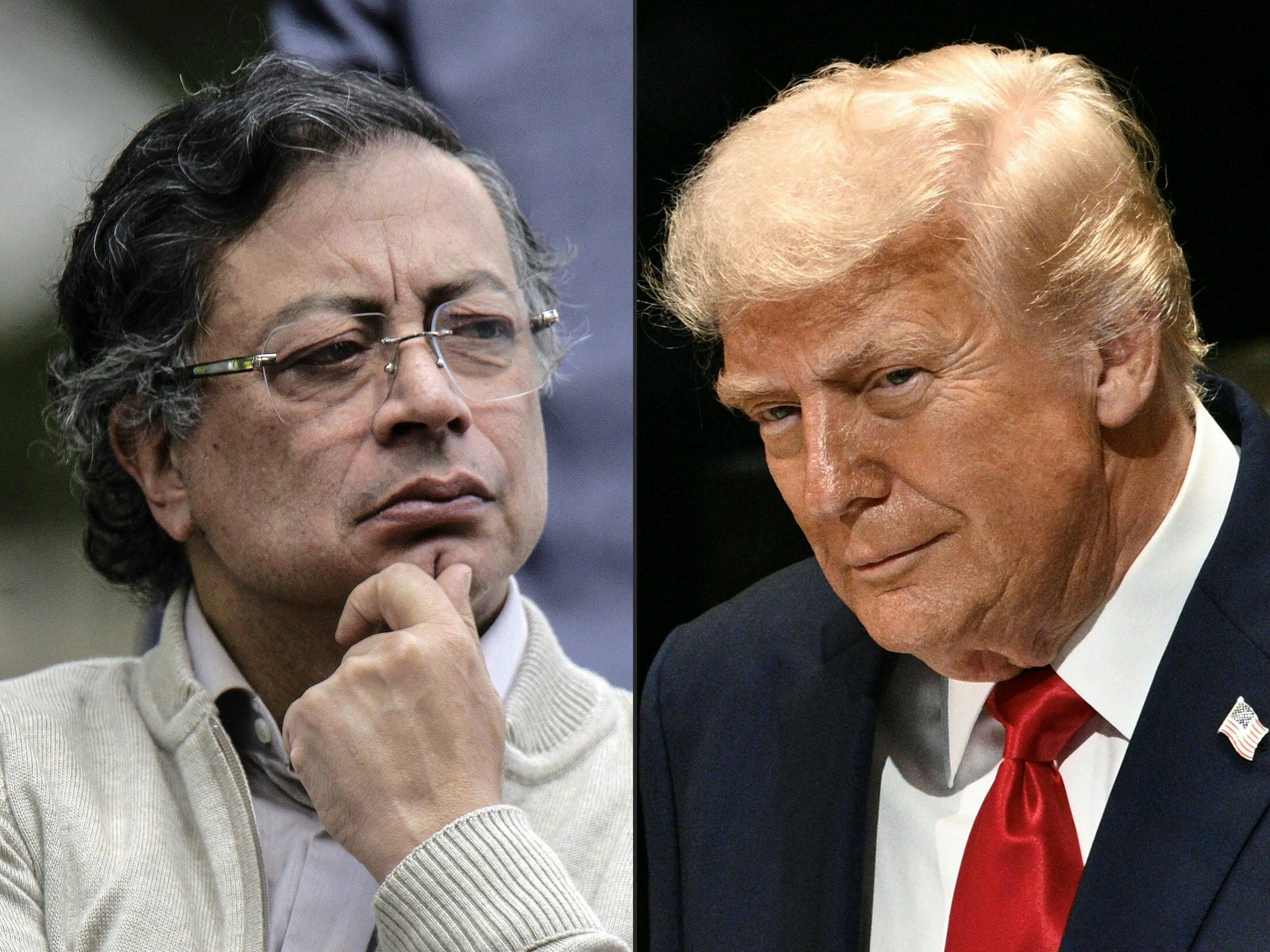 Colombian President, Gustavo Petro (left), has called US President Trump’s comments about him being an “illegal drug leader” offensive. Photo: AFP