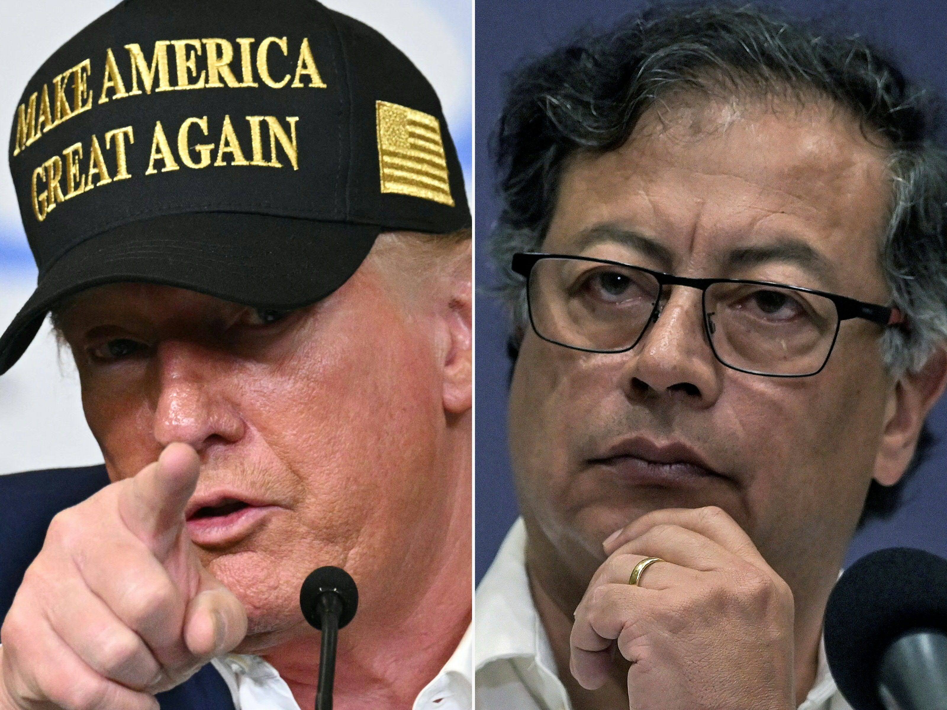 US President Donald Trump referred to Colombia’s President Gustavo Petro as ‘an illegal drug leader’ who is ‘low rated and very unpopular’. Photo: AFP