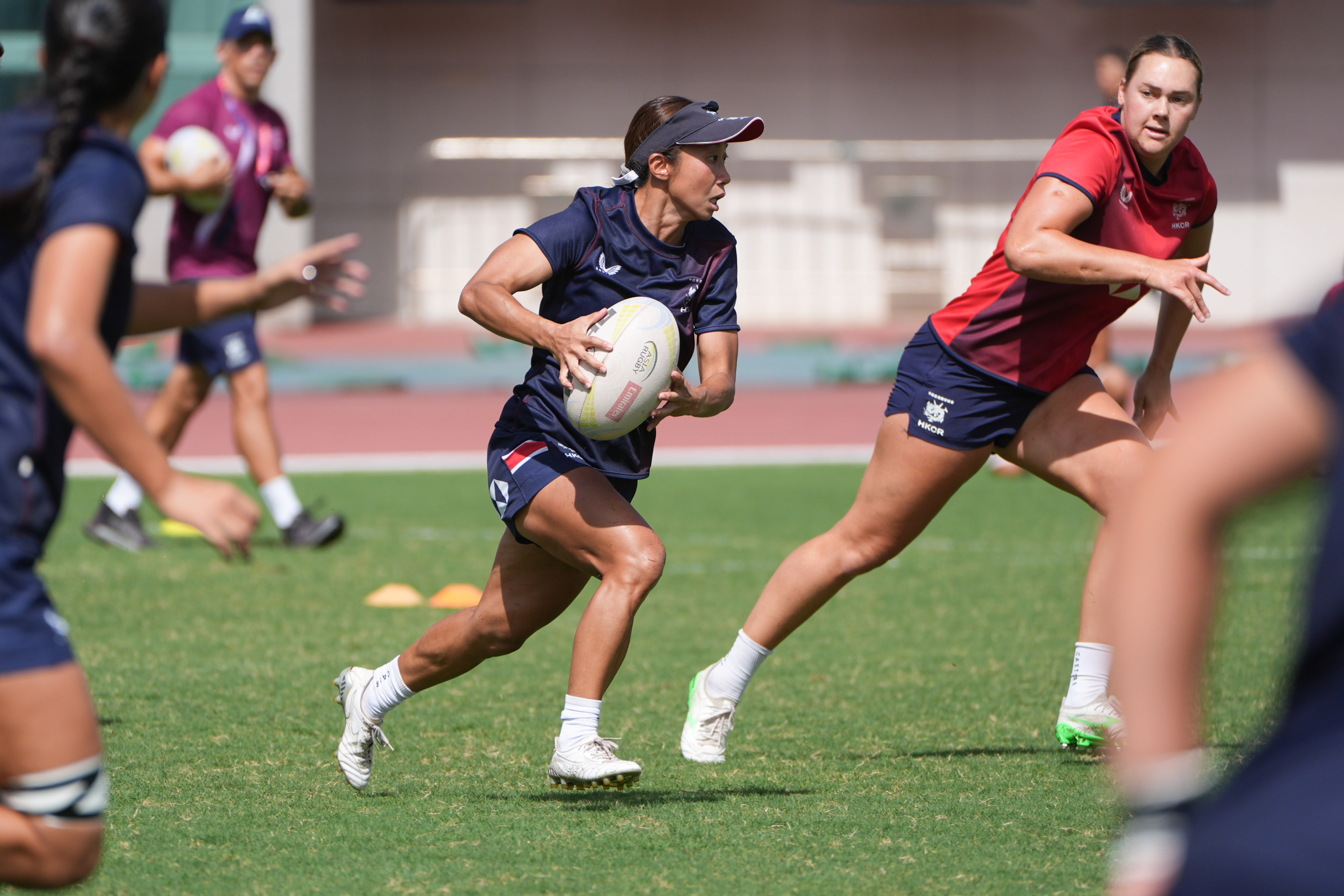 Chong Ka-yan makes the play during training at Hong Kong Sports Institute. Photo: Eugene Lee