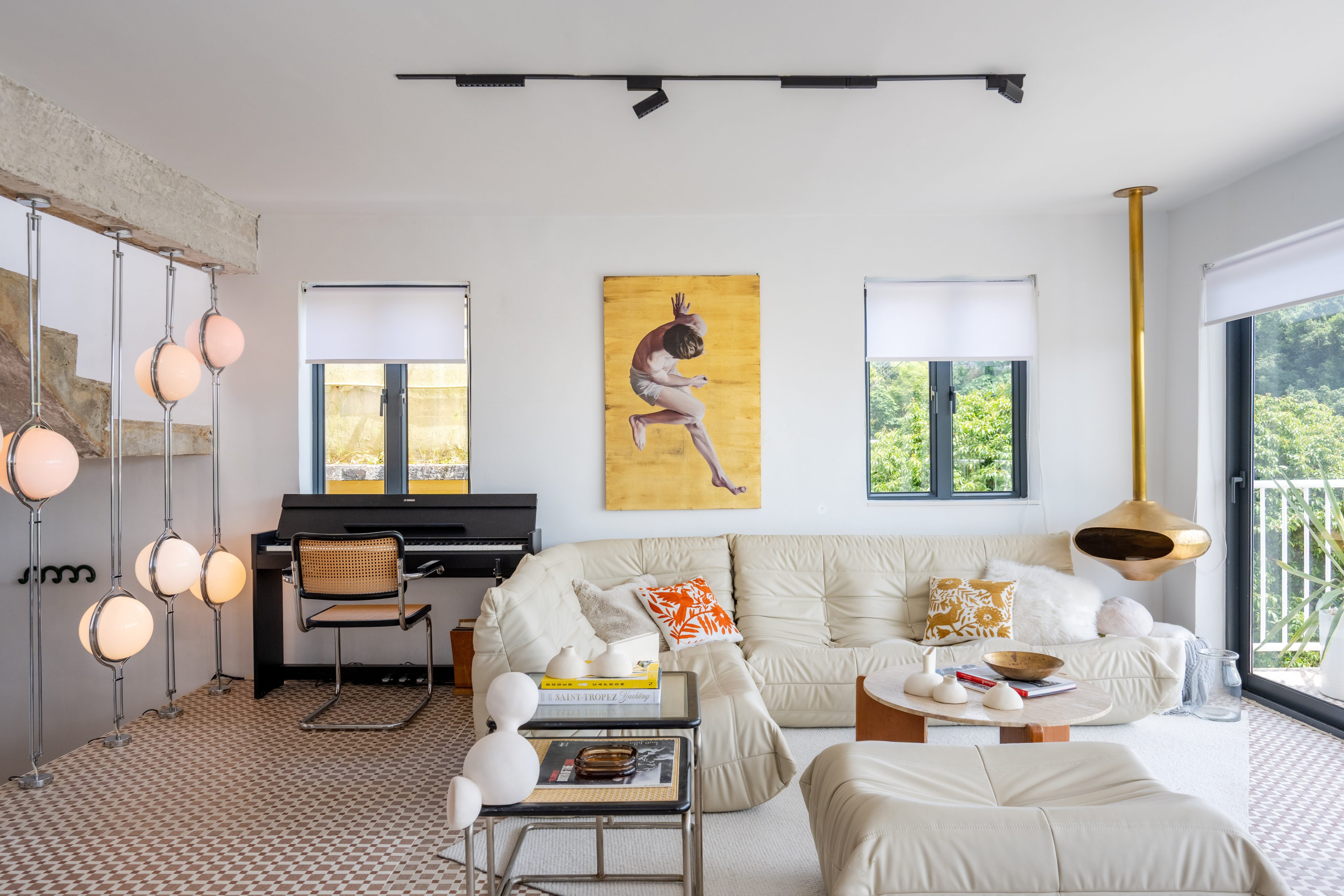Living room in the home of Vincent Sahuc and Jerome Sozzi on Lamma Island. Photo: Eugene Chan; Styling: Flavia Markovits
