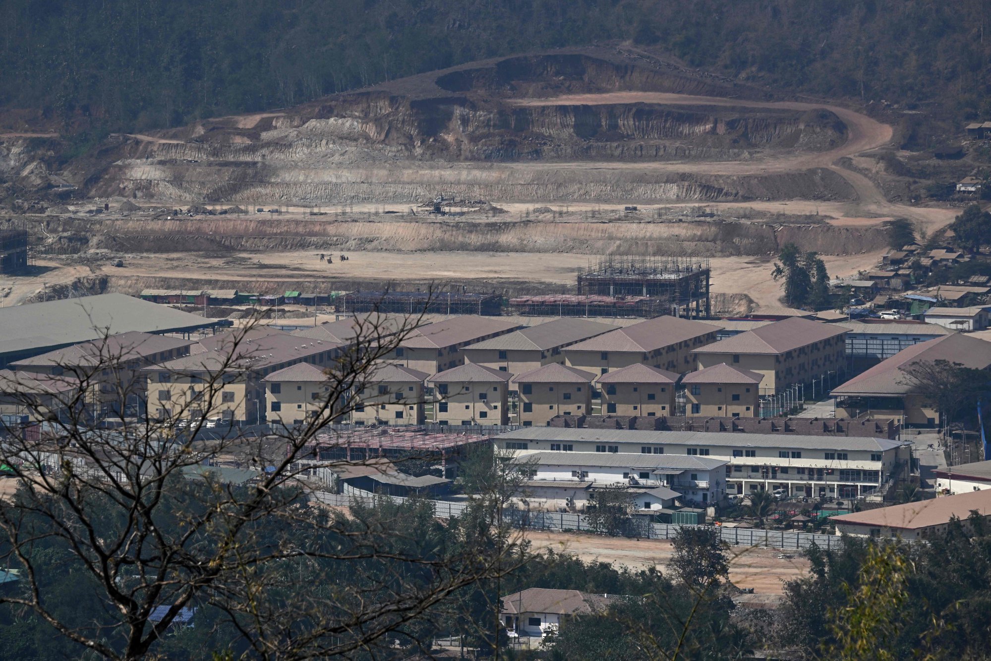 A view of an alleged scam farm in a border area of Myanmar. Photo: AFP A view of an alleged scam farm in a border area of Myanmar. Photo: AFP