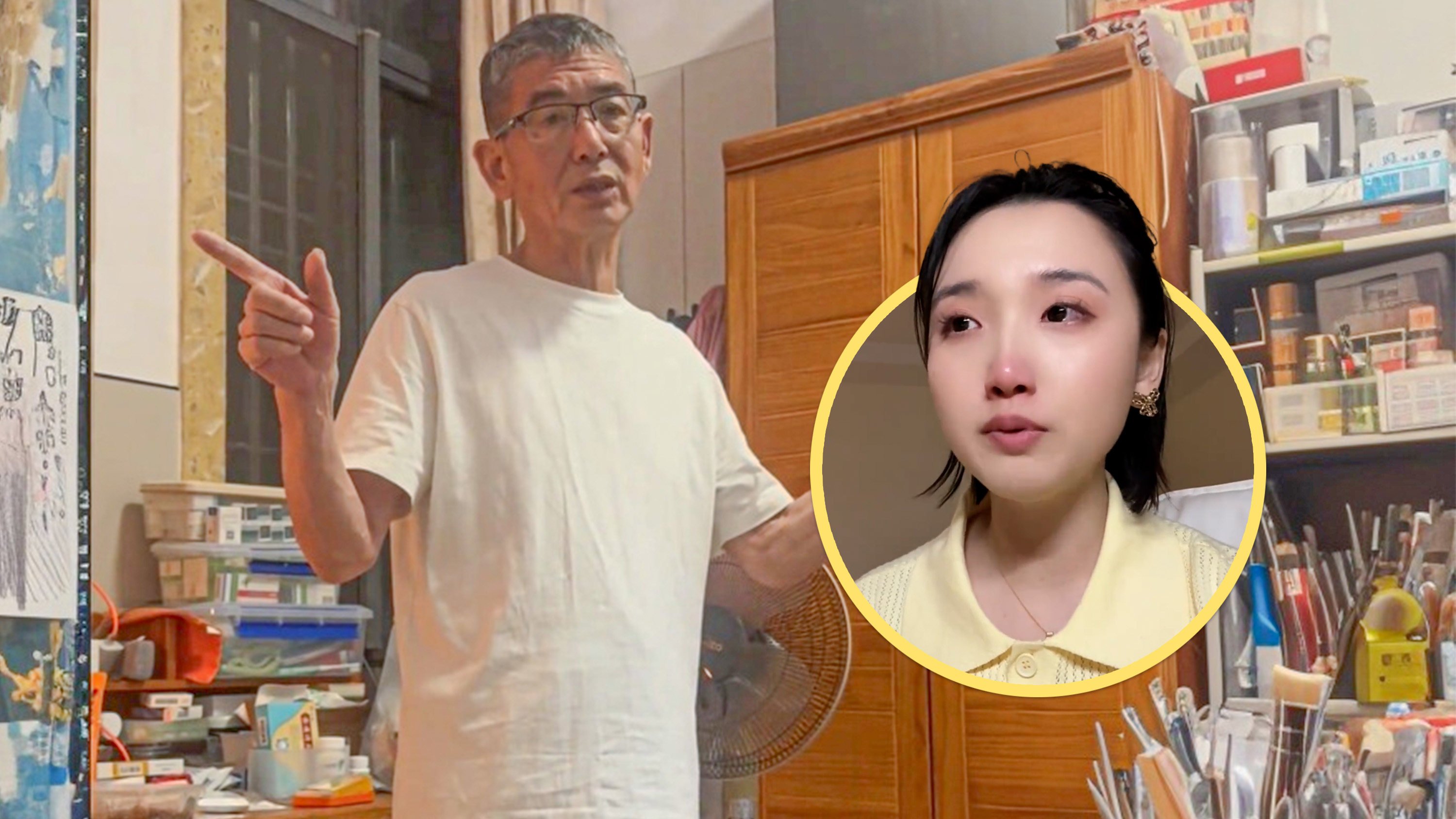 A dying father in China, with fewer than six months to live has taught his daughter to face his demise with courage. Photo: Douyin