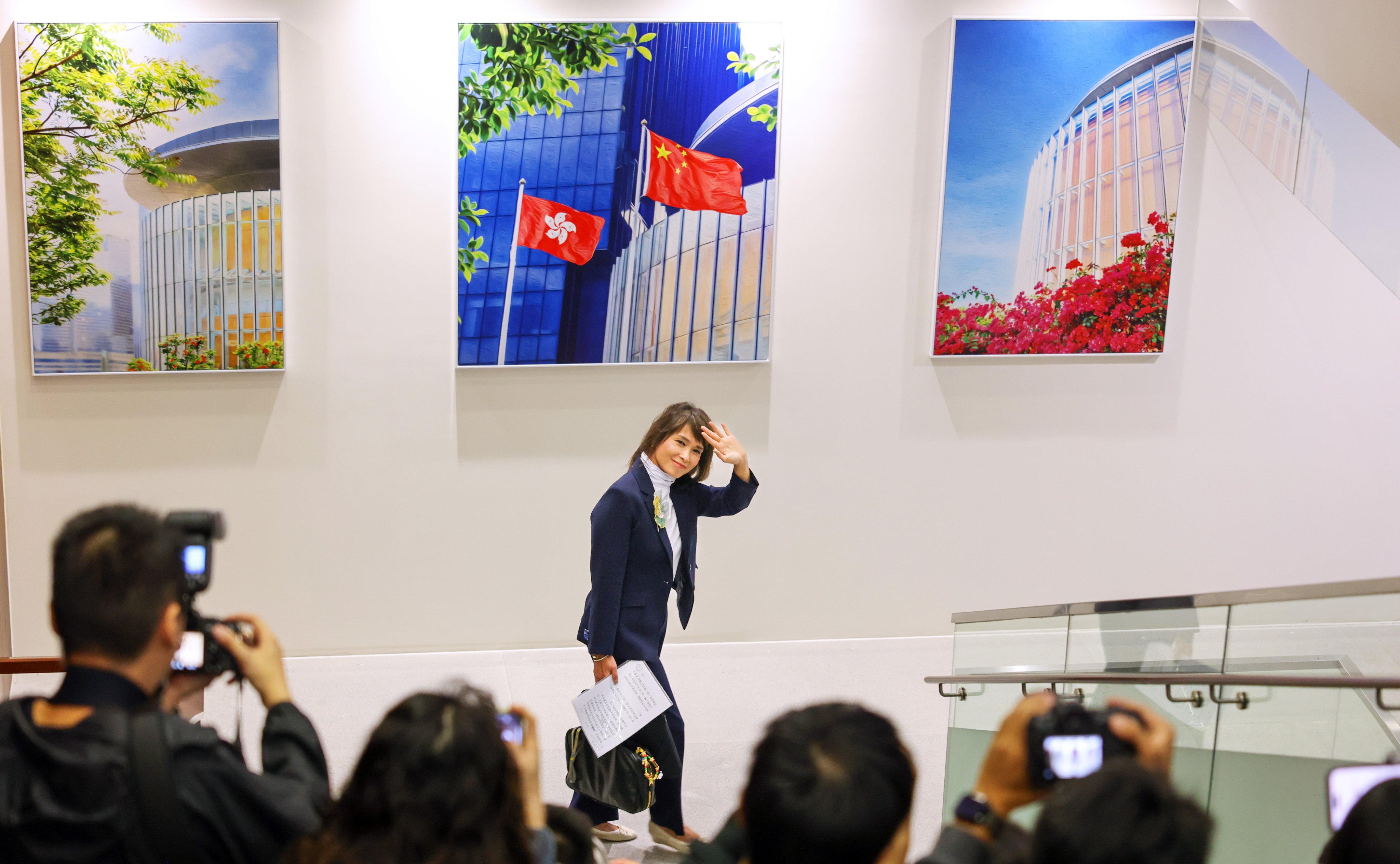 Lawmaker Doreen Kong announces that she will not run in the coming Legco election. Photo: Nora Tam