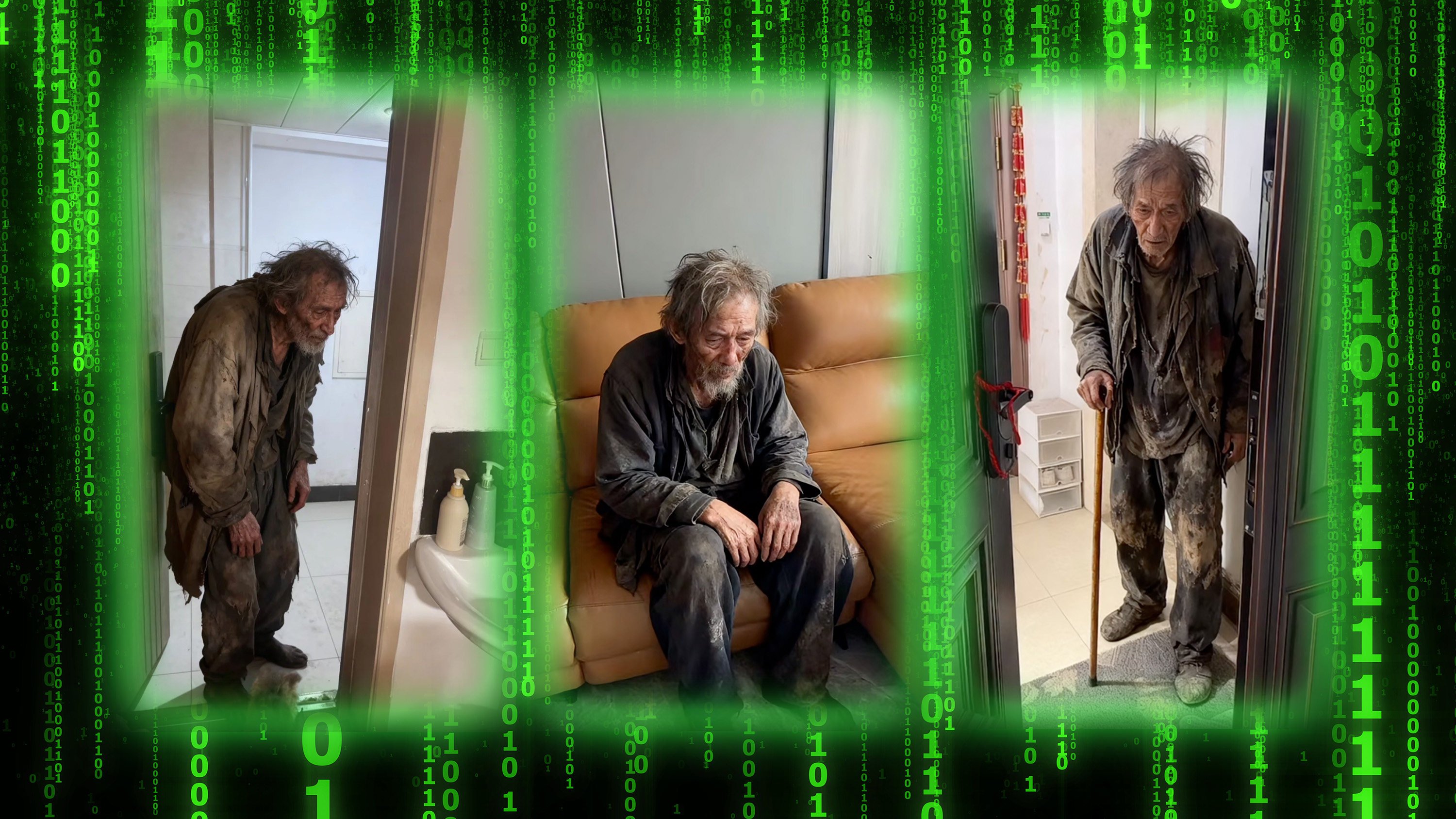 Wives in China are using artificial intelligence generated videos of homeless men breaking into their homes to test their husbands’ love and concern. Photo: Shutterstock/RedNote