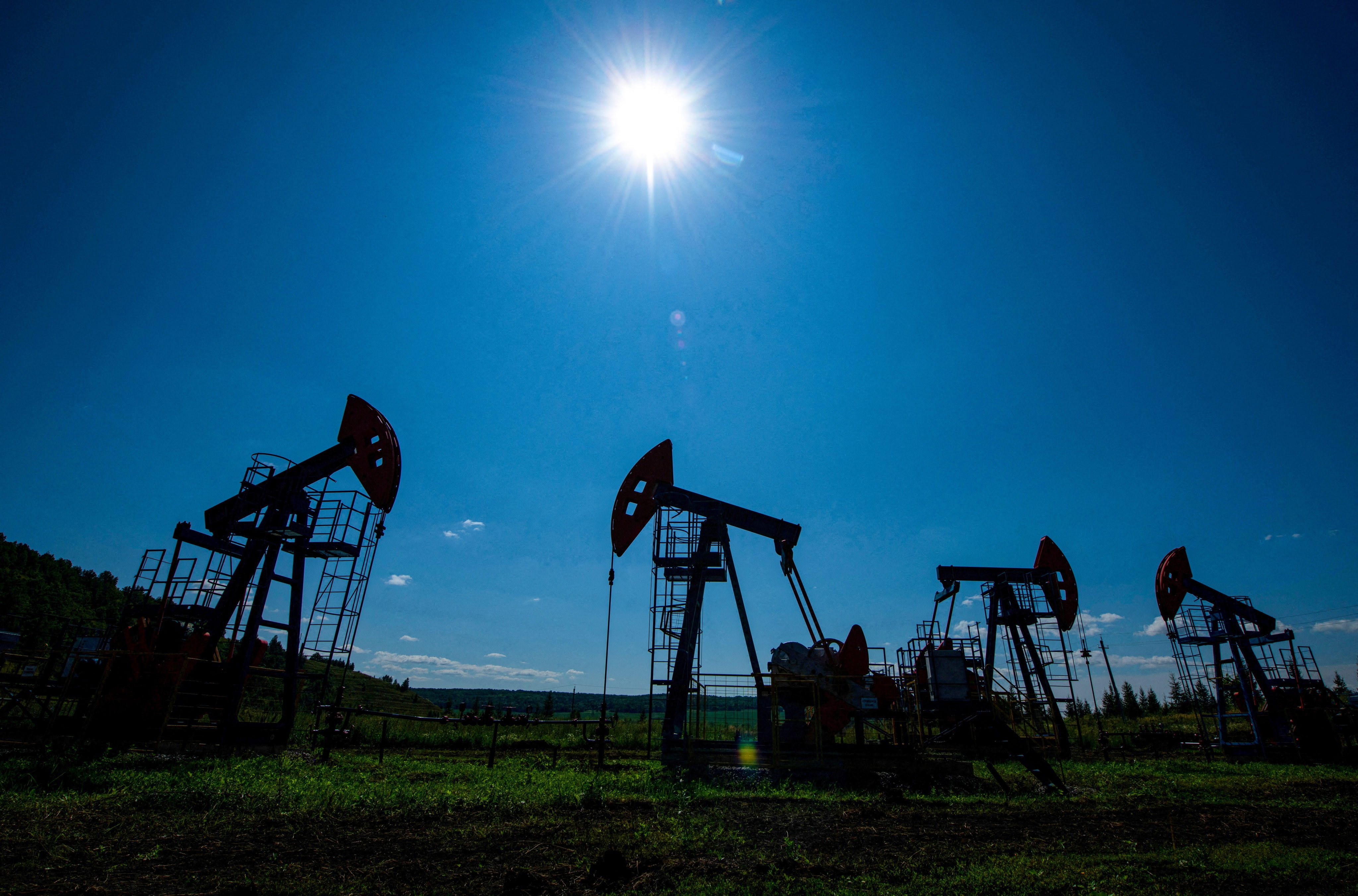 Oil pumpjacks outside Almetyevsk, Russia, on July 14. The EU accused the newly sanctioned refineries of processing Russian-origin crude oil that provides revenue to the Kremlin’s war effort against Ukraine. Photo: Reuters