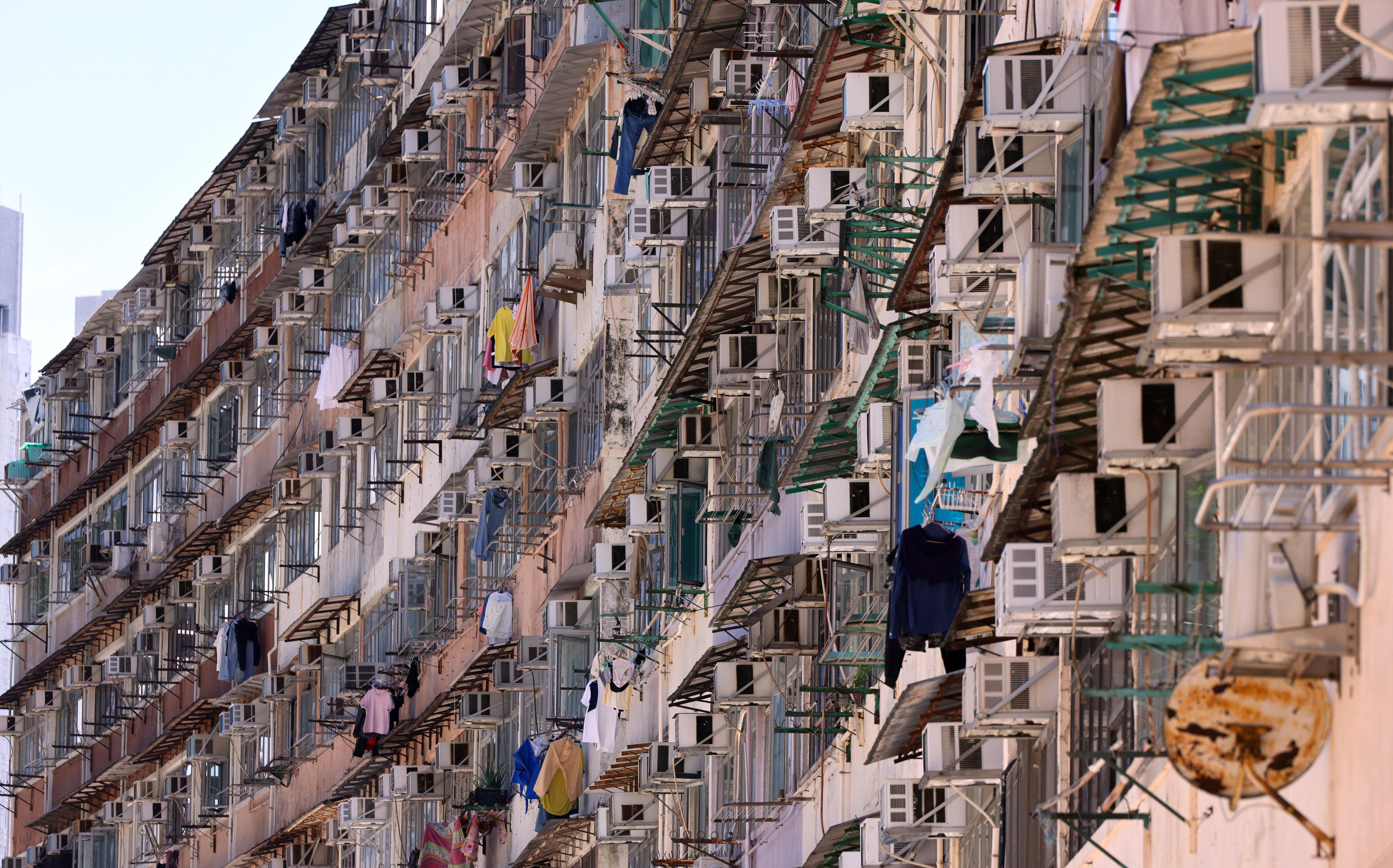 An old residential block in San Po Kong. Hong Kong is launching a pilot scheme to equip old buildings with smart fire alarms. Photo: Nora Tam