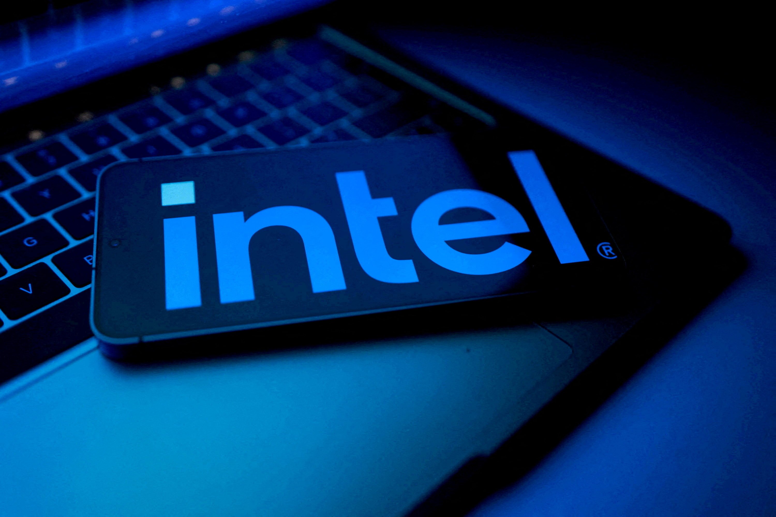 The Intel logo appears in this illustration created on August 25, 2025. Photo: Reuters