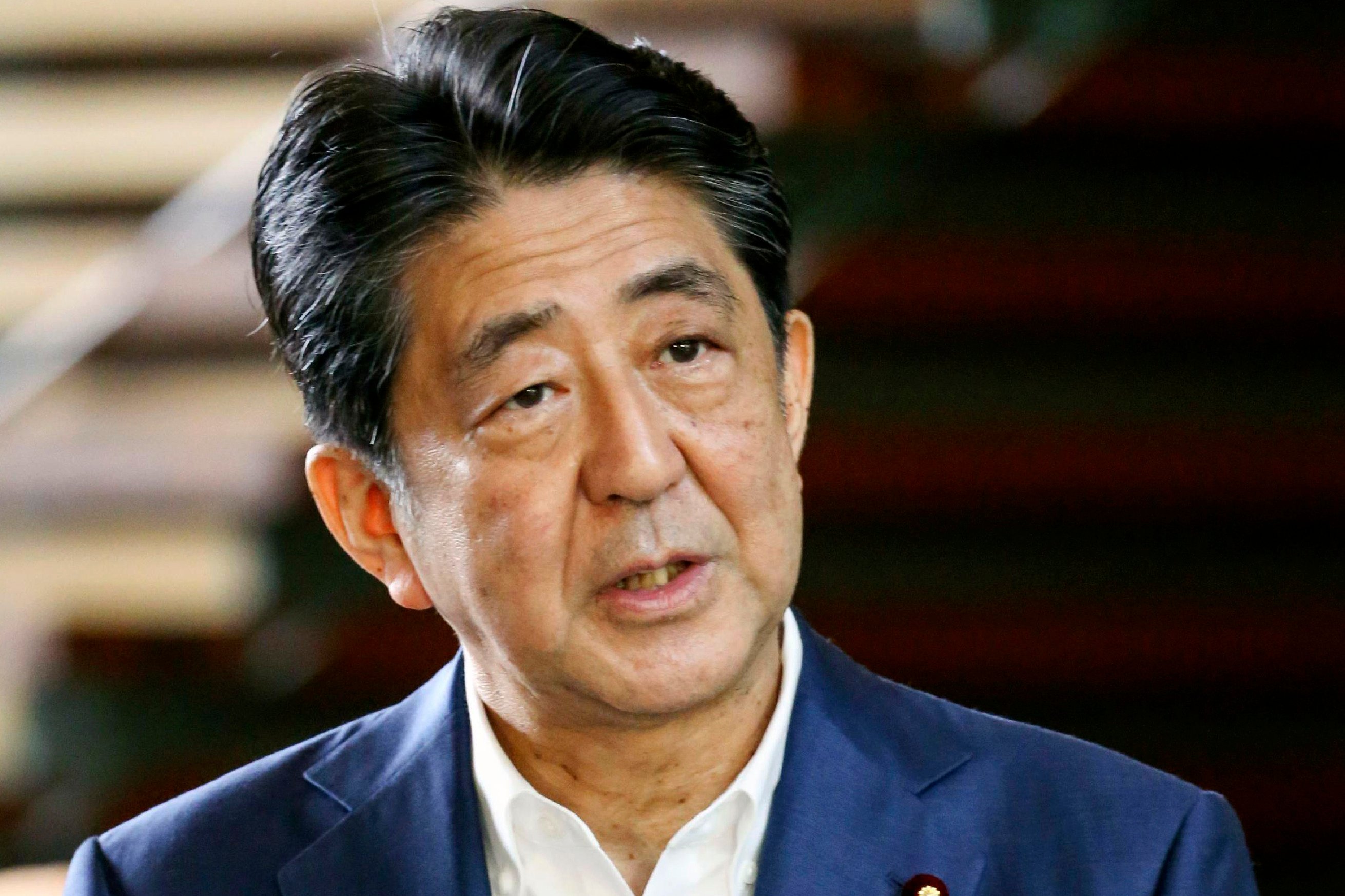 Japanese Prime Minister Shinzo Abe speaks to reporters at his official residence in Tokyo, August 2020. Prime Minister Abe in 2020 became Japan’s longest-serving leader in terms of consecutive days in office. Photo: AP