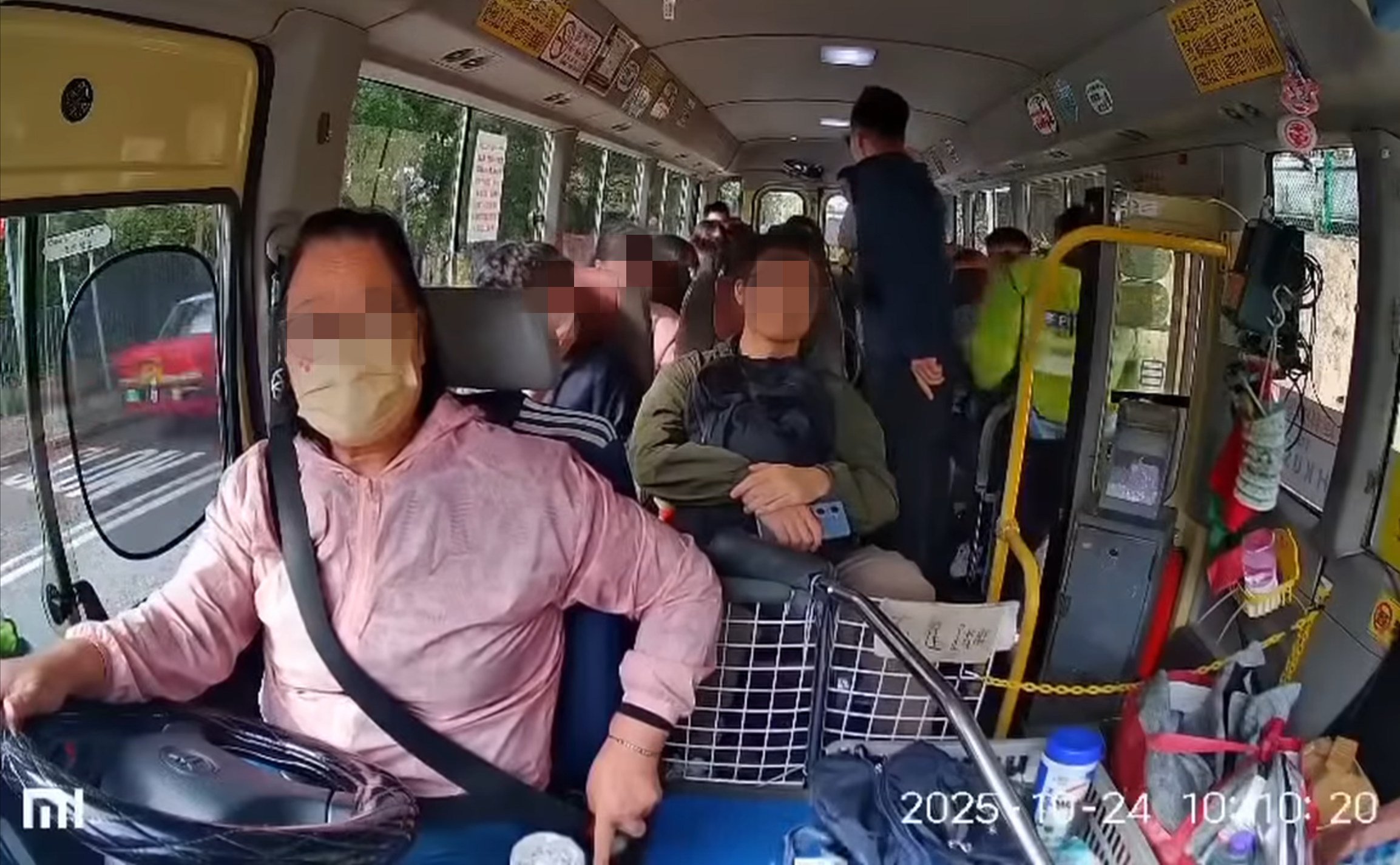 Police launched an undercover traffic law enforcement operation in Kowloon East on Friday, issuing tickets to 31 passengers found not wearing seatbelts. Photo: Handout