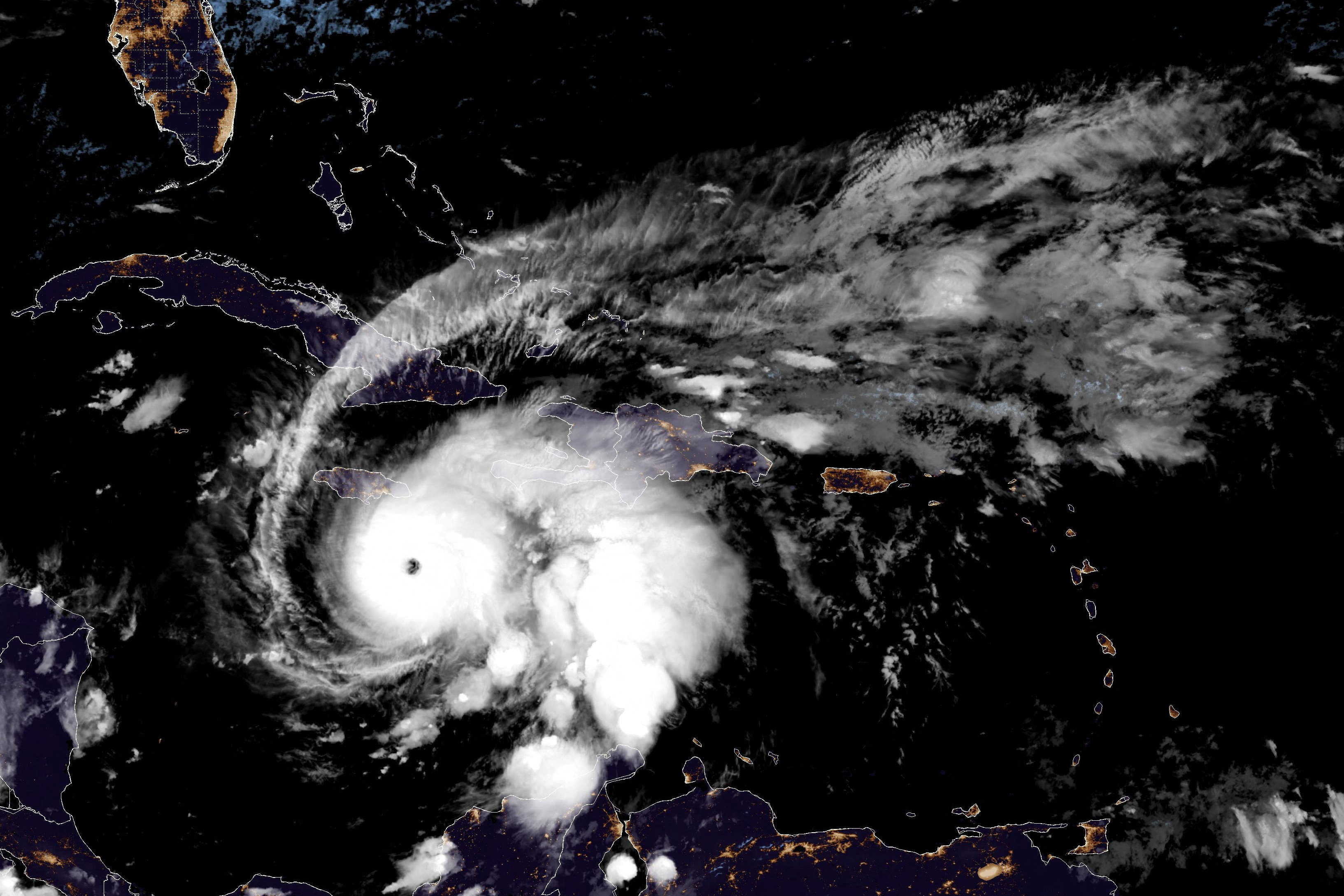 Hurricane Melissa, which has developed into a Category 5 hurricane, moves westward in the Caribbean Sea towards Jamaica. Photo: CIRA/NOAA via Reuters