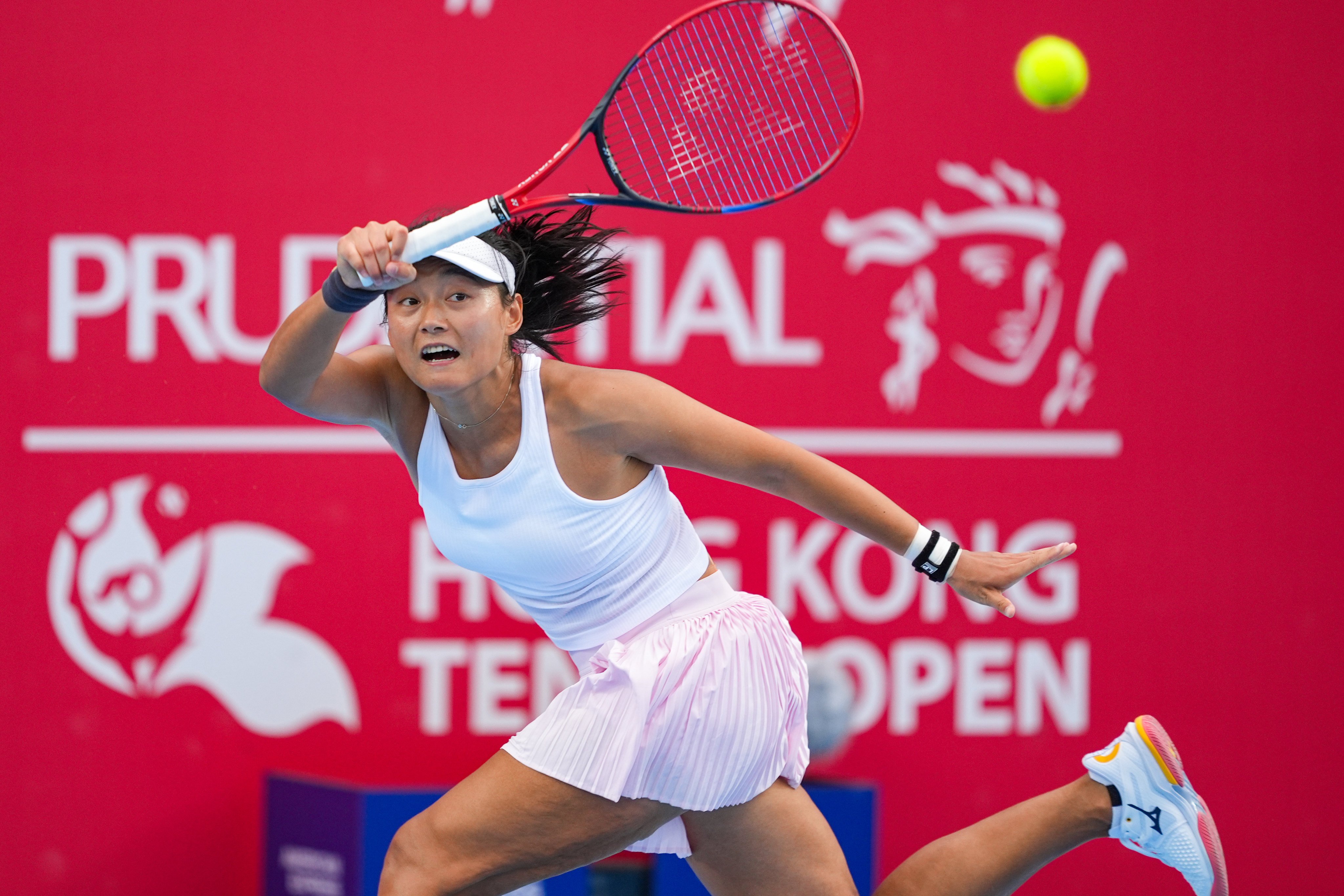Wang Yafan beat Australia’s Maddison Inglis in a first-round match at the Prudential Hong Kong Open on Monday. Photo: Eugene Lee