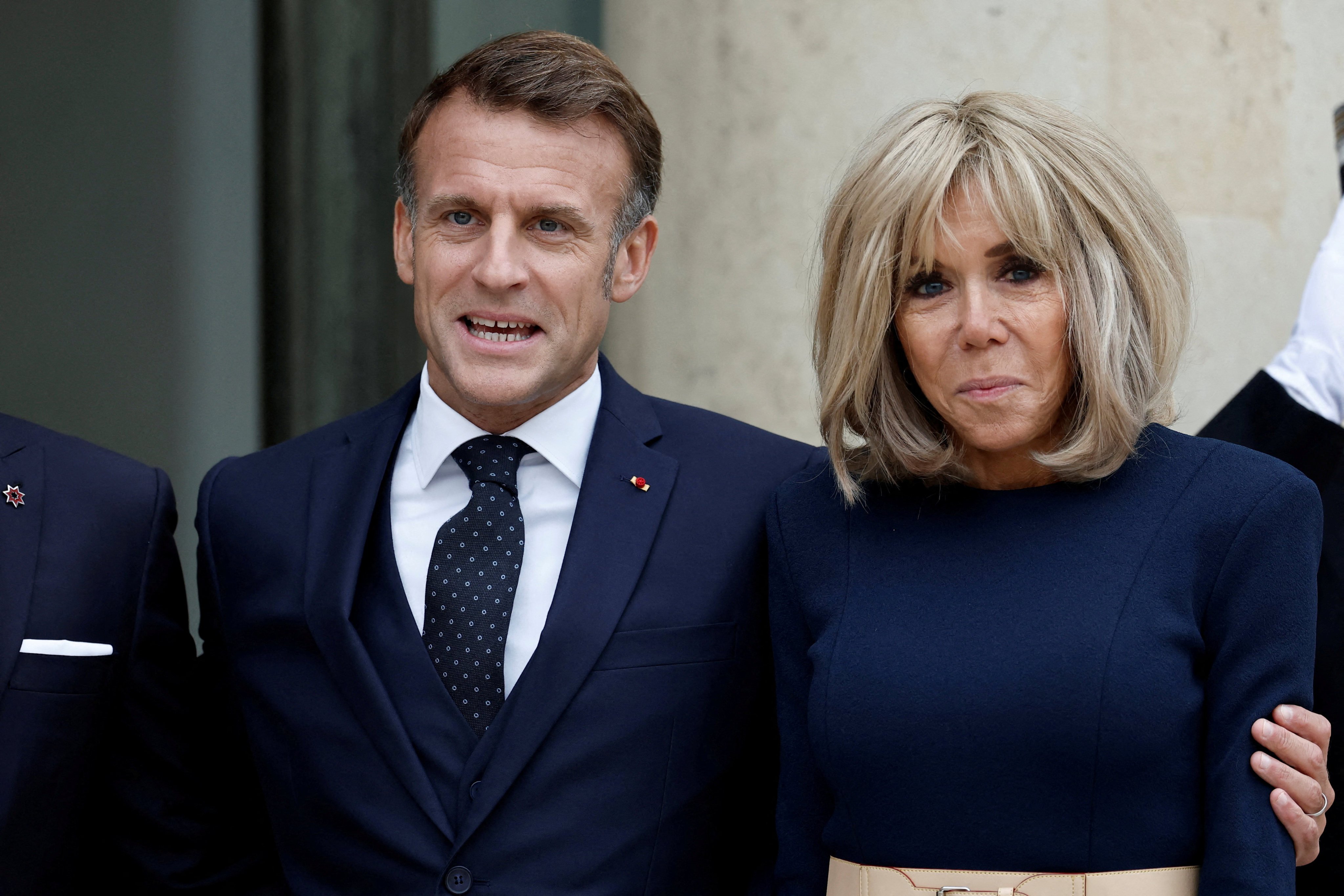 French President Emmanuel Macron and his wife Brigitte earlier this month. Photo: Reuters