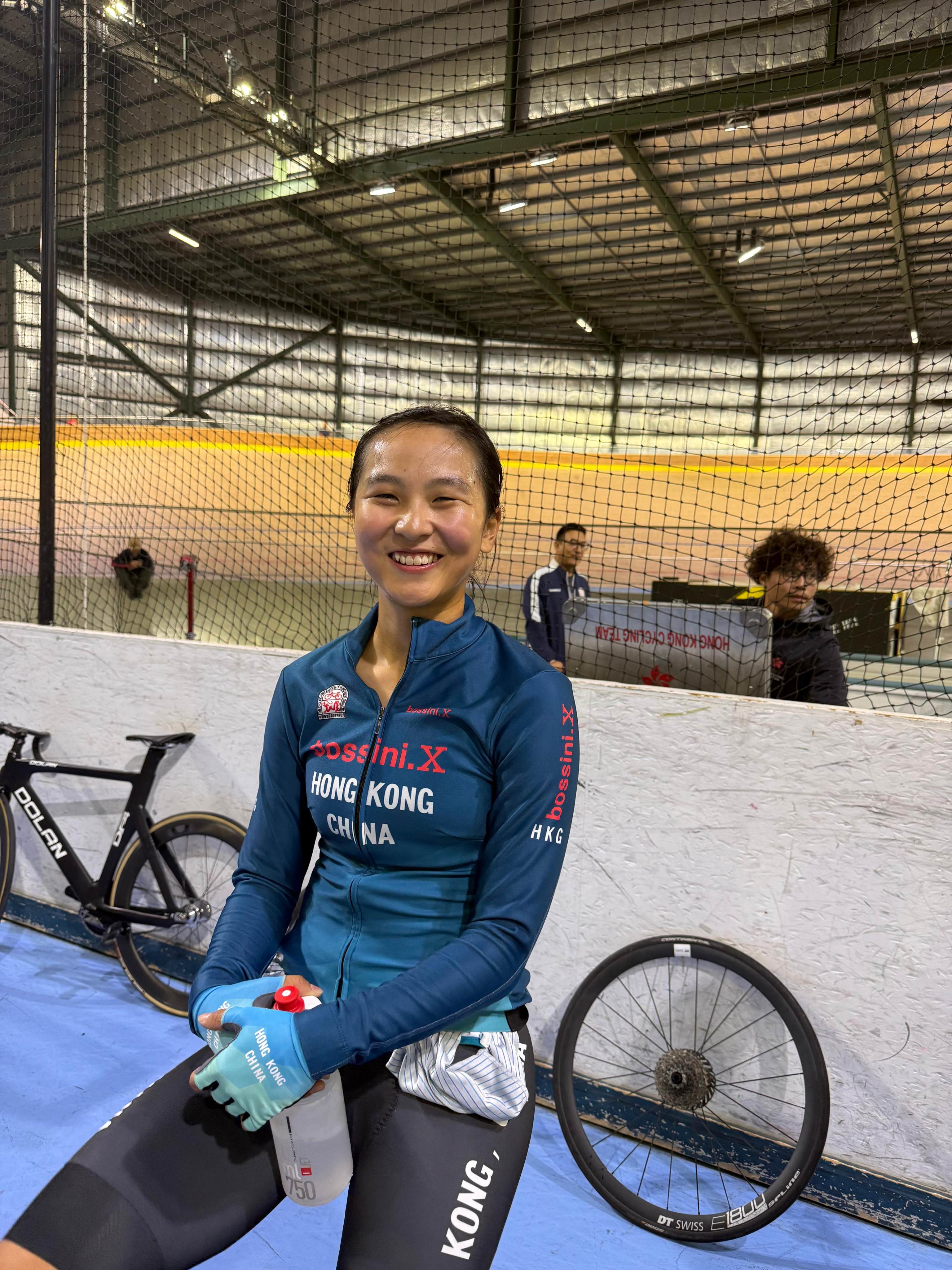Ceci Lee takes a moment during training at Hong Kong’s base in Australia. Photo: Ceci Lee