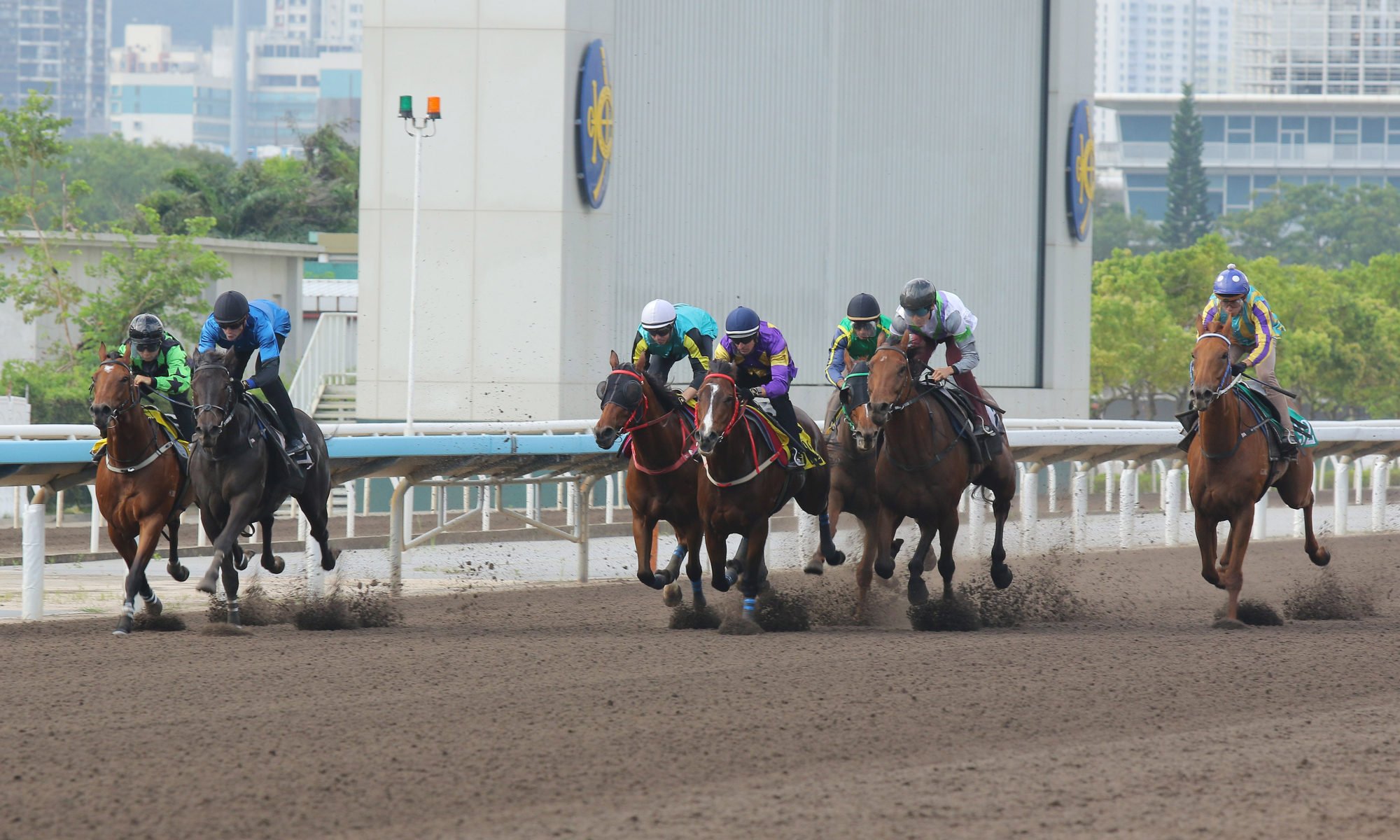 Karma (right) rattles homes for second in a recent trial.