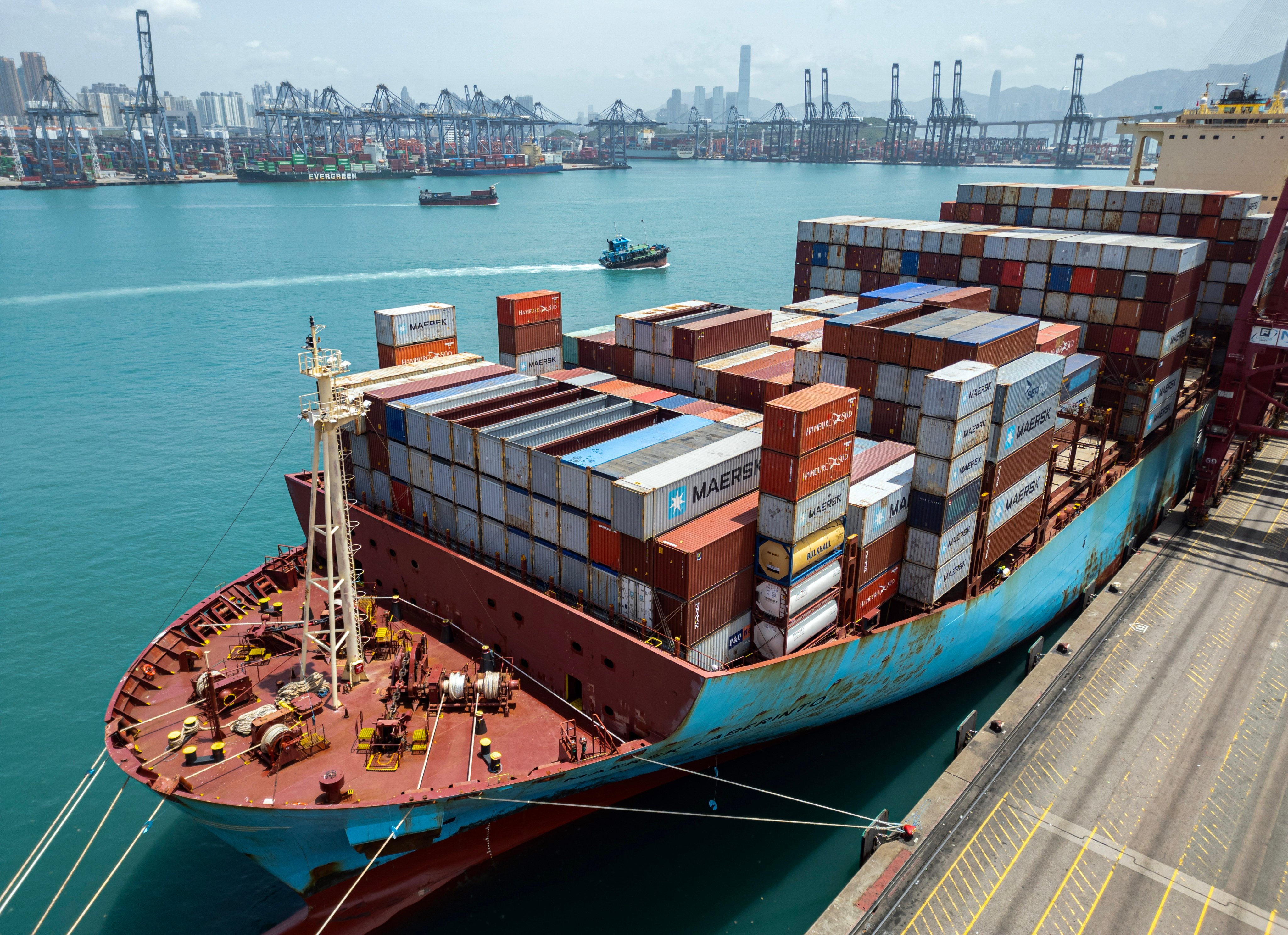 Kwai Chung Container Terminals. The 16.1 per cent rise in September also marked the strongest year-on-year growth in exports since March. Photo: Eugene Lee