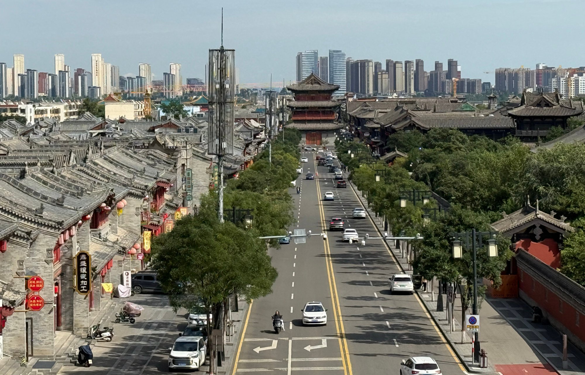 A view of Datong city last month shows the contrast between the revitalised old town in the foreground and the new town in the background. Photo: Ji Siqi A view of Datong city last month shows the contrast between the revitalised old town in the foreground and the new town in the background. Photo: Ji Siqi