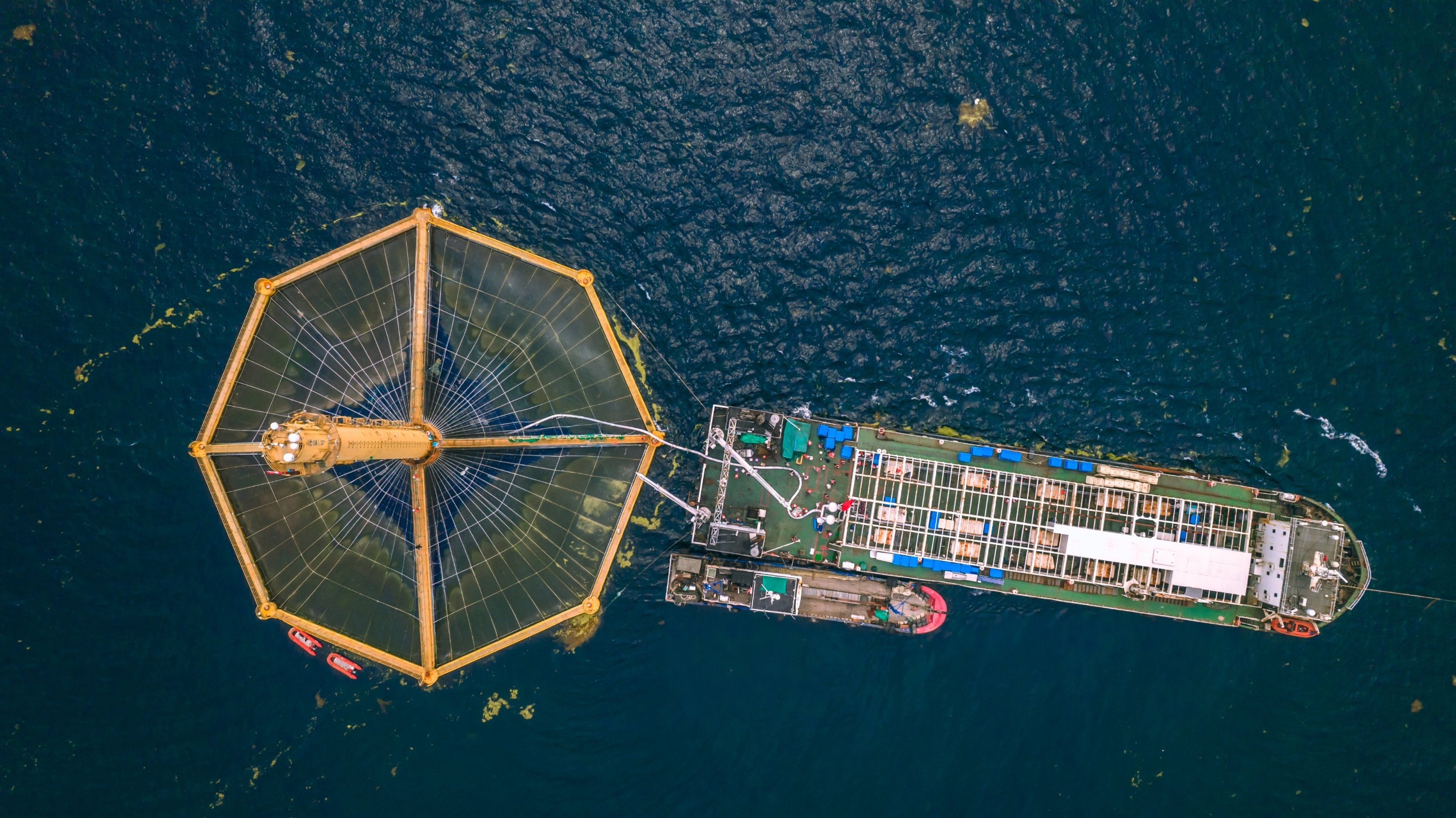 China’s Shen Lan 1 is seen from above. It is one of the controversial structures recently built in a contested region of the Yellow Sea that is fuelling tensions with South Korea. Photo: Handout