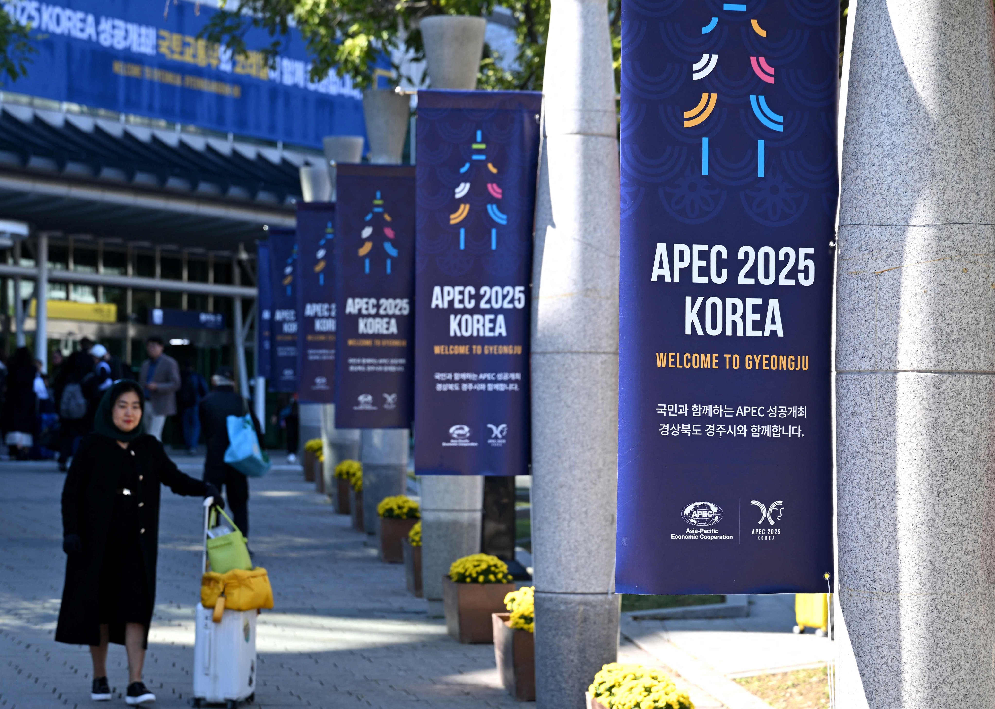 Apec meetings are being held in the Korean city of Gyeongju. Photo AFP