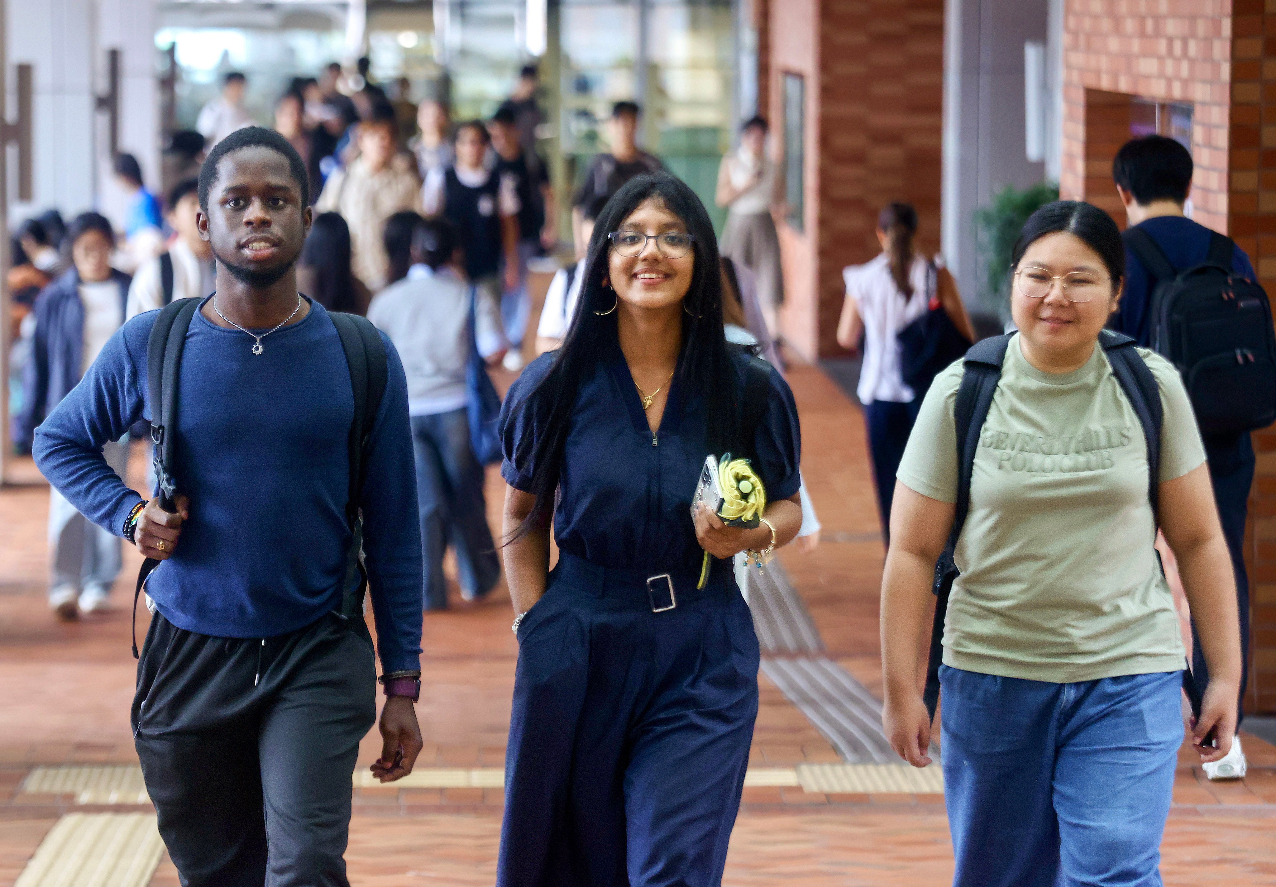 International students at the University of Hong Kong on September 19. Photo: Jonathan Wong