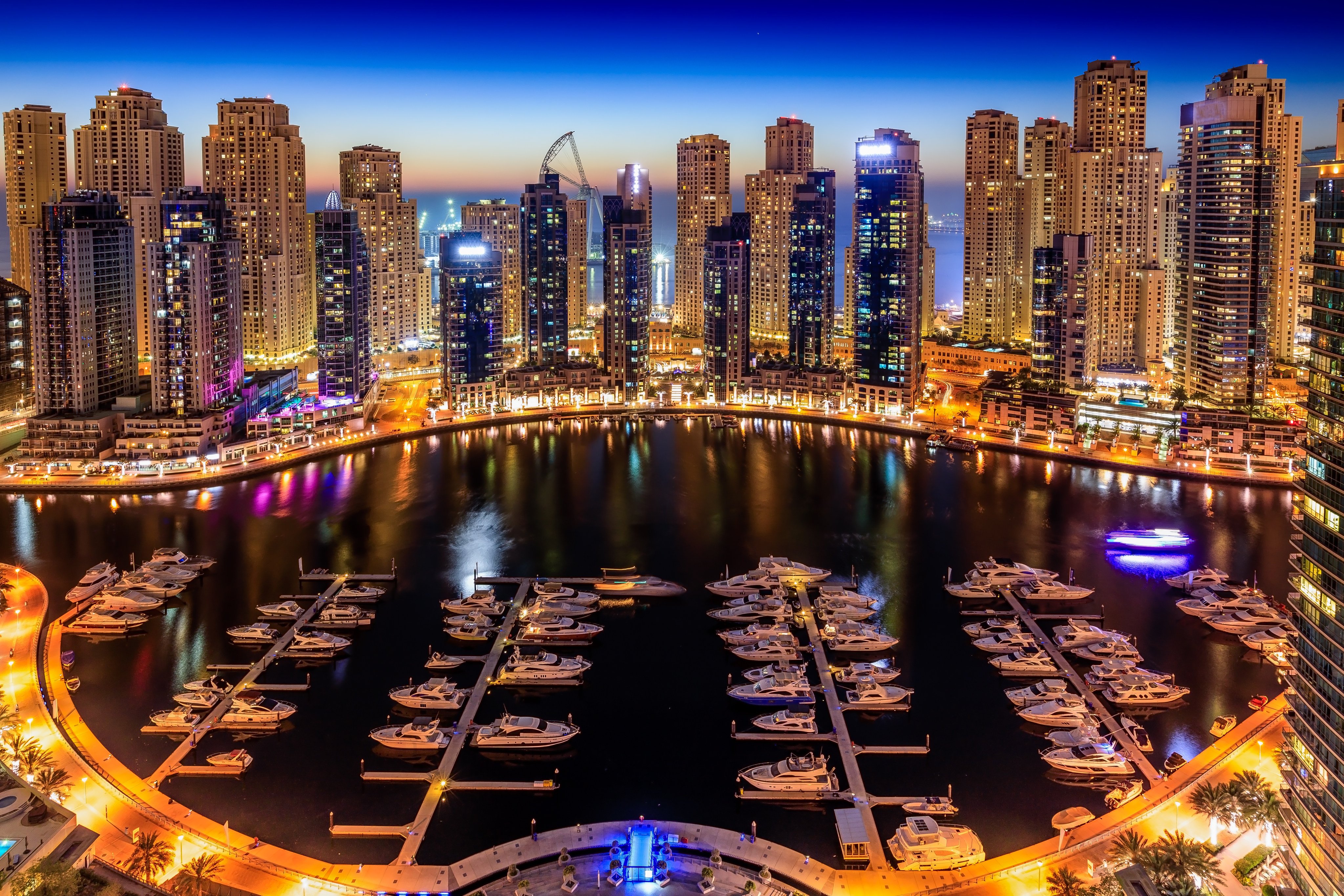 A night view of yachts in Dubai Marina. Photo: Shutterstock