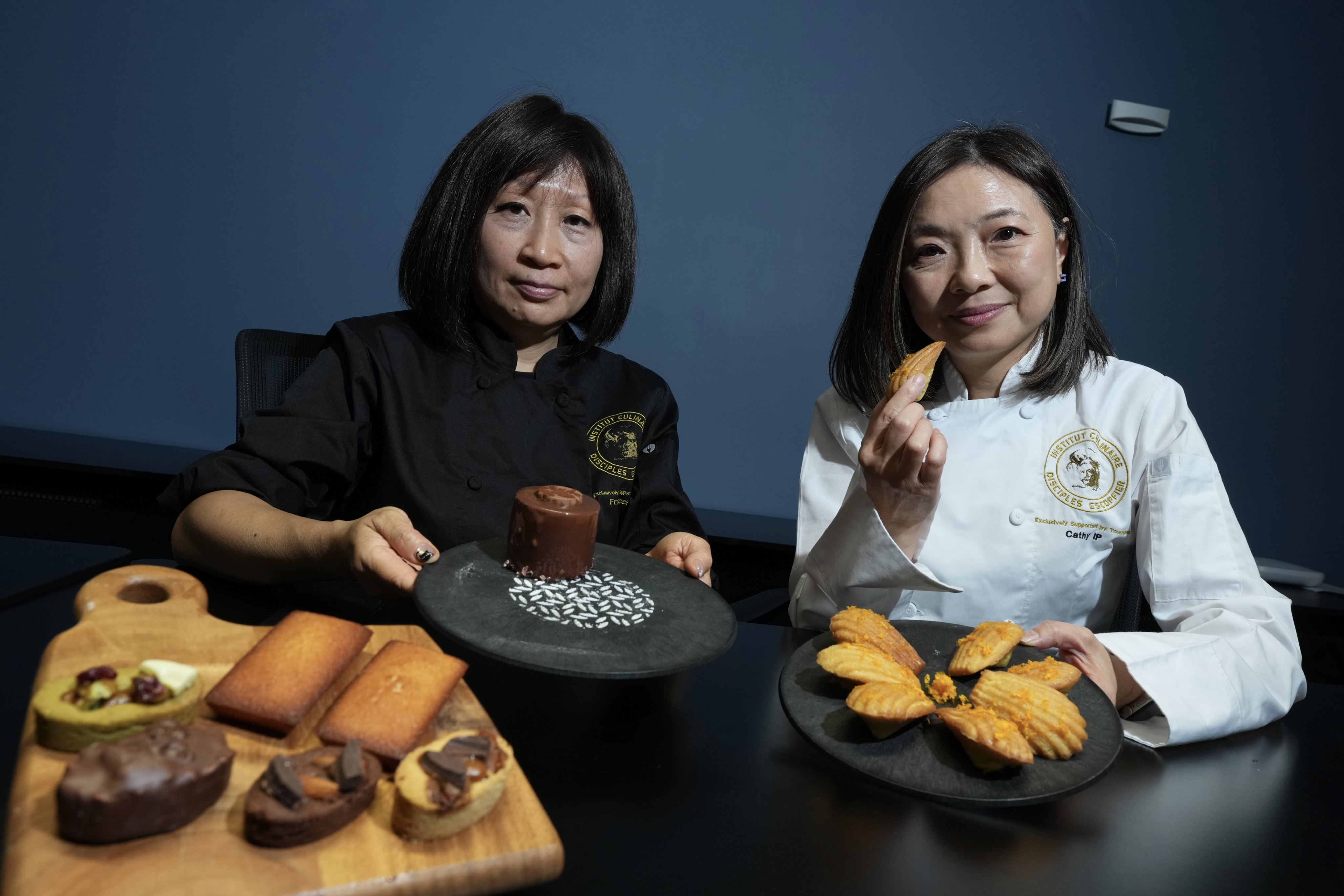 Frances Lam (left) and Cathy Ip of Batter Twins, one of the winning bakeries at Hong Kong’s inaugural French Bakery Cup. Ip says that for her, baking is a form of “stress relief”. Photo: Karma Lo