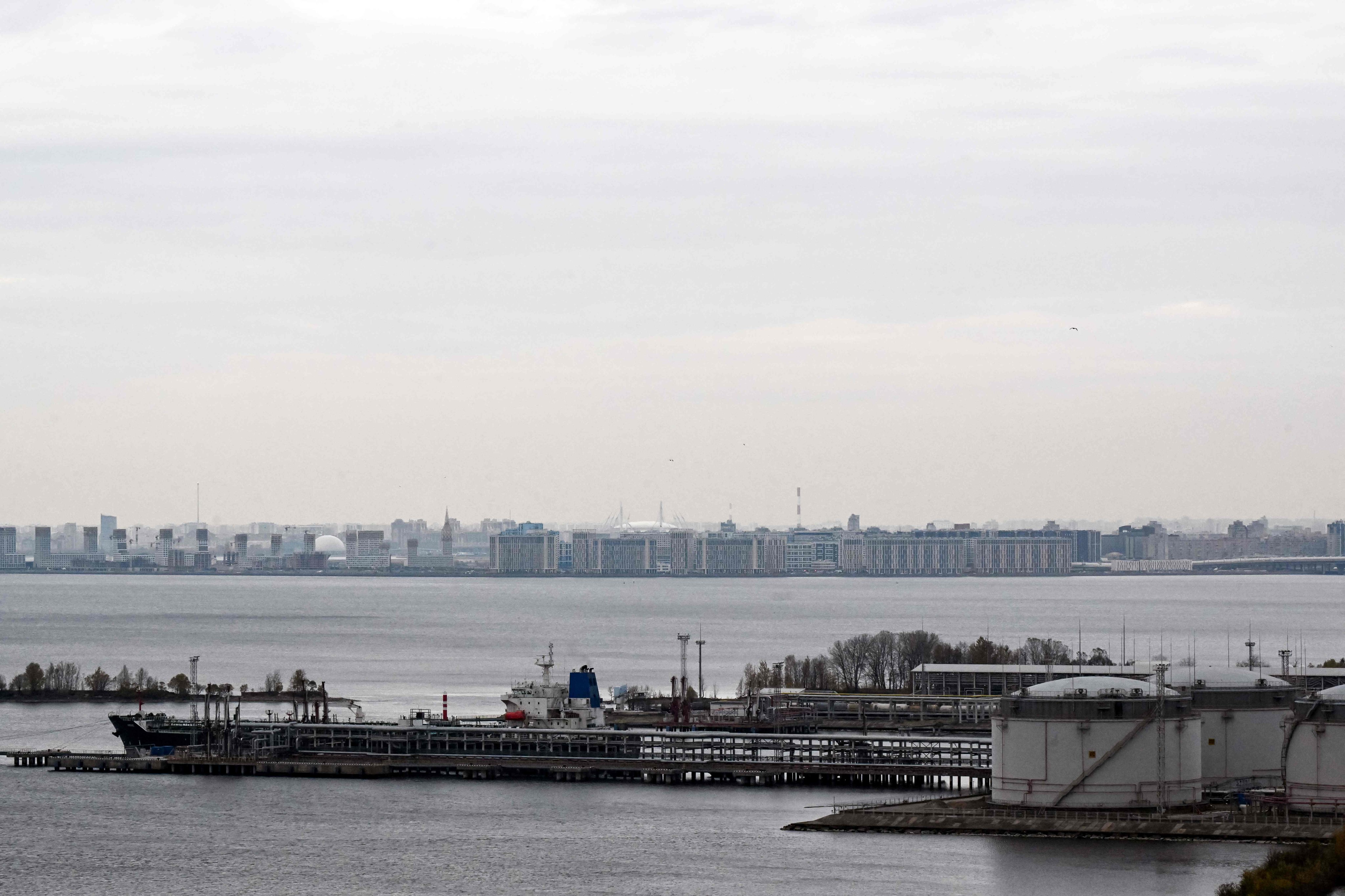 A view of an oil terminal in Saint Petersburg, Russia. The US has imposed sanctions against several major Russian oil producers. Photo: AFP