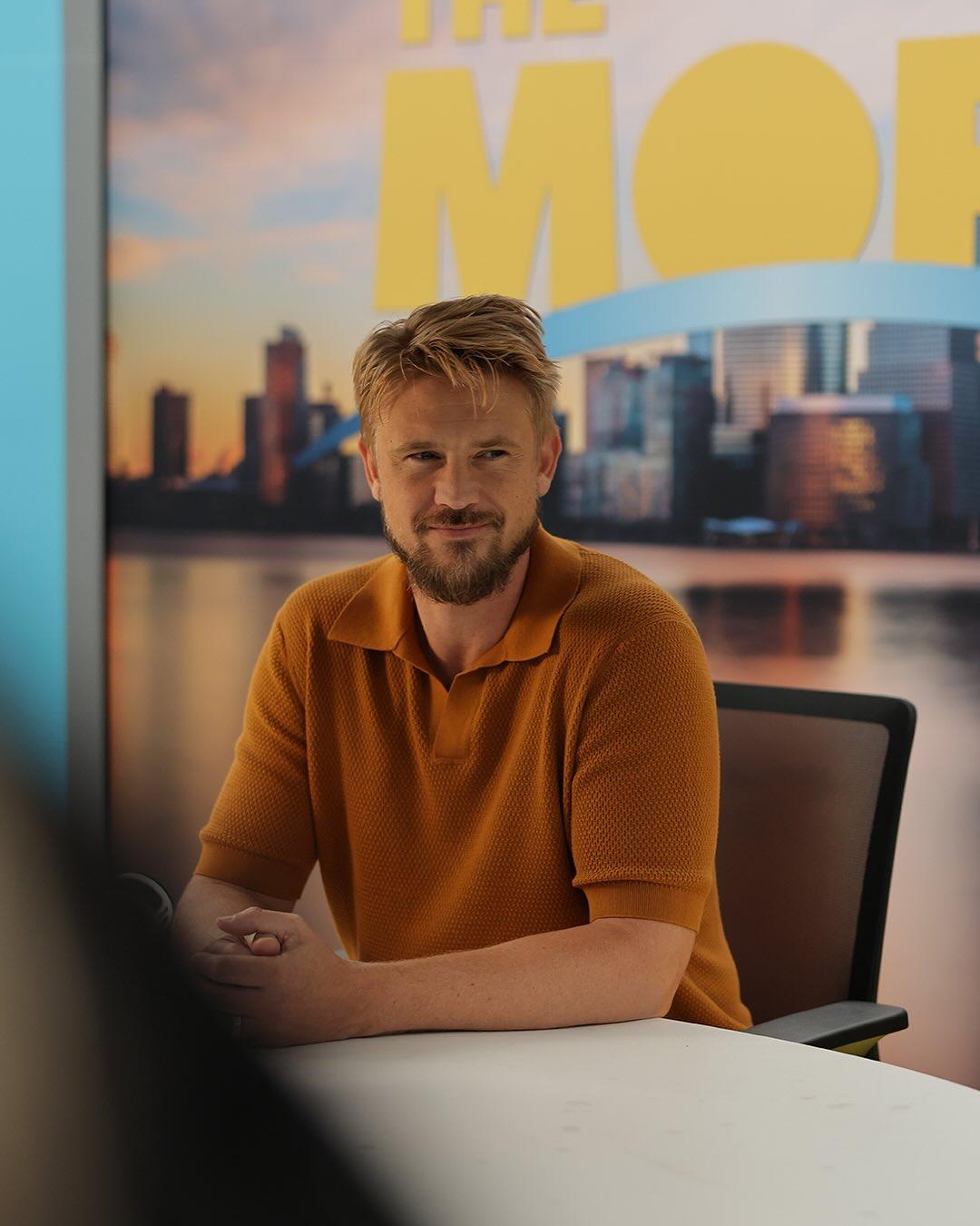 Boyd Holbrook, as brash podcaster Bro Hartman, is a new addition to The Morning Show’s fourth season. Photo: @themorningshow/Instagram