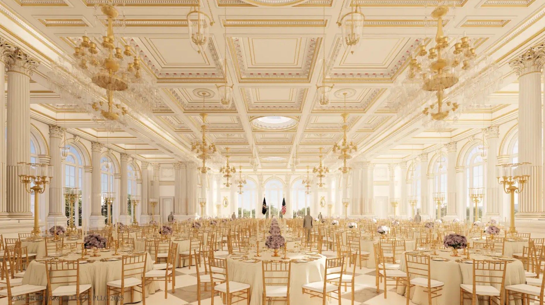 US President Donald Trump’s new White House ballroom, privately funded at an estimated cost of US$250 million, echoes the monuments built by China’s ancient emperors. Photo: The White House