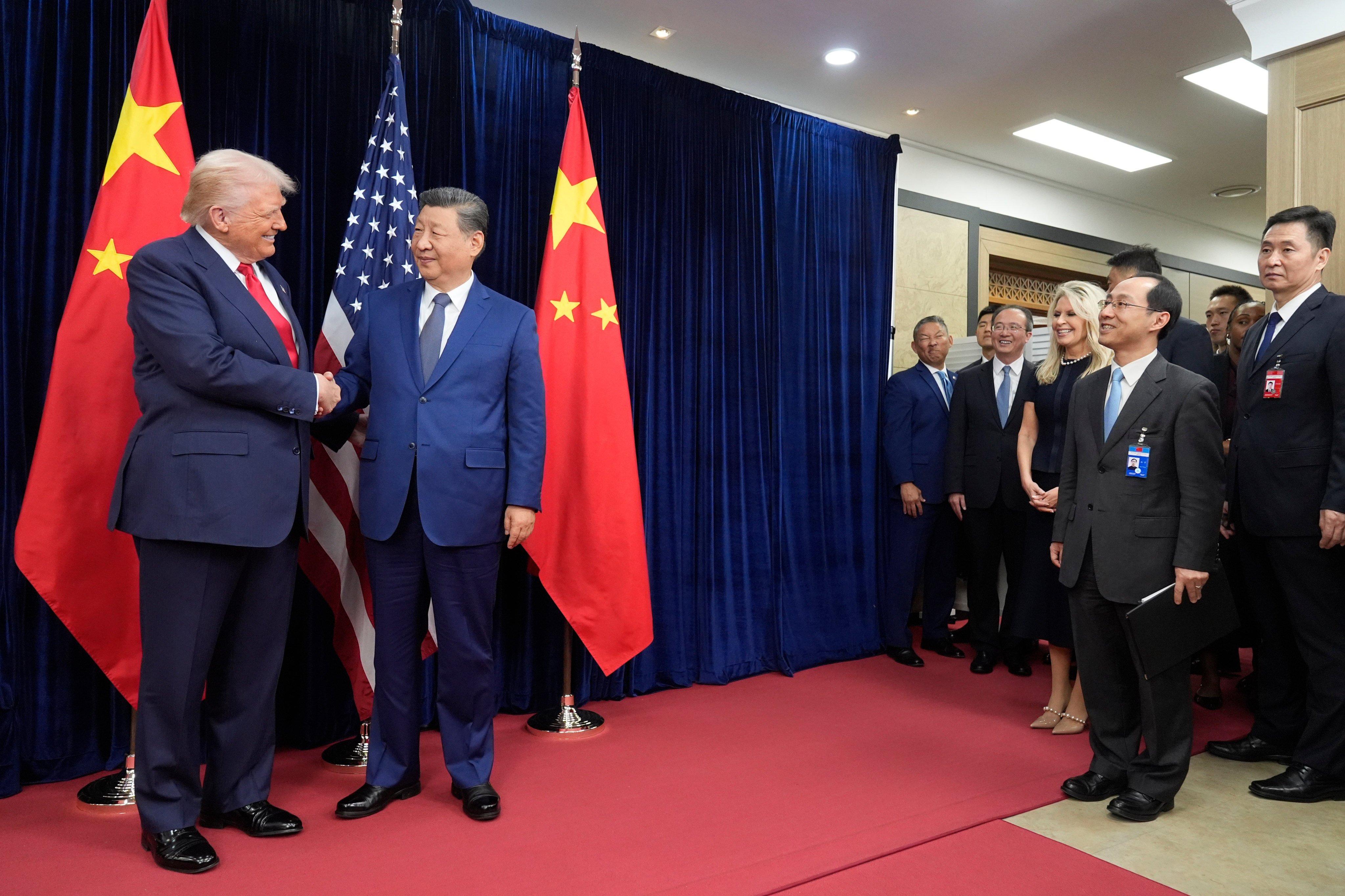 US President Donald Trump and Chinese leader Xi Jinping meet in Busan, South Korea, on Thursday on the sidelines of the Asia-Pacific Economic Cooperation summit. Photo: Reuters