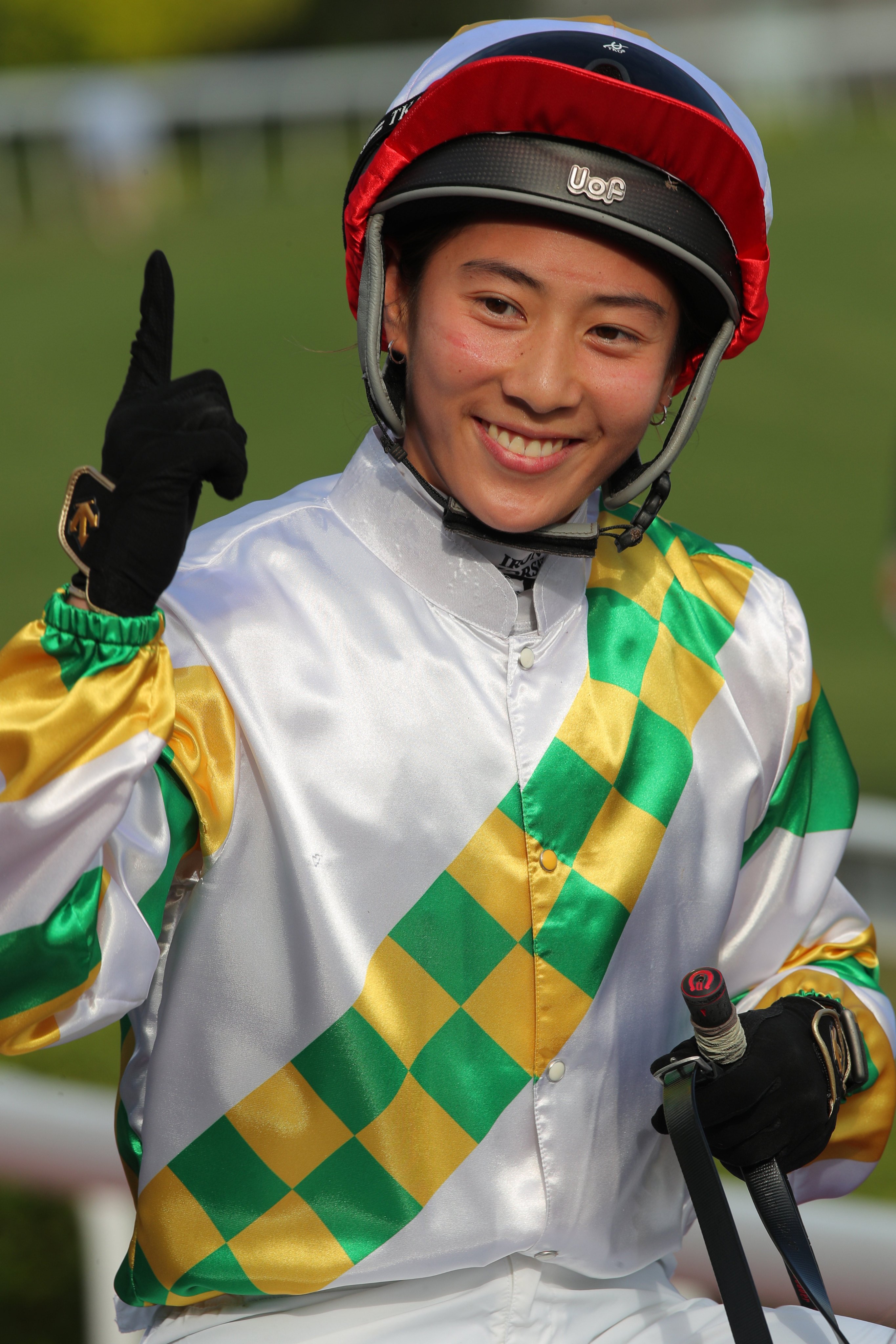 A delighted Britney Wong after her first Class Two success. Photos: Kenneth Chan