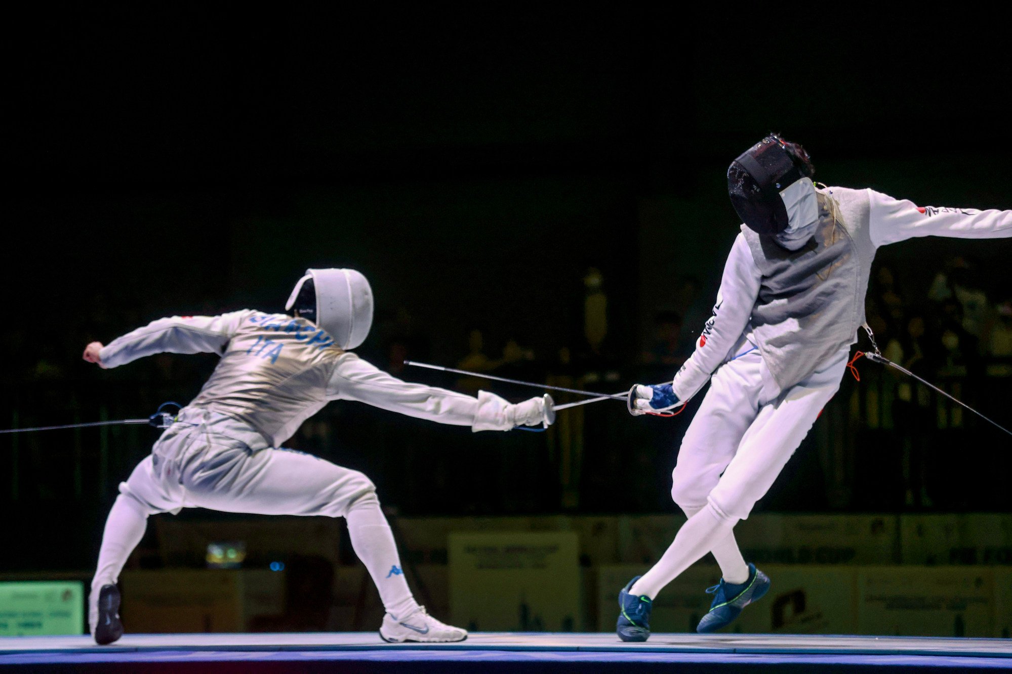 Guillaume Bianchi (left) and Takahiro Shikine are two fencers Ryan Choi finds interesting. Photo: Jonathan Wong