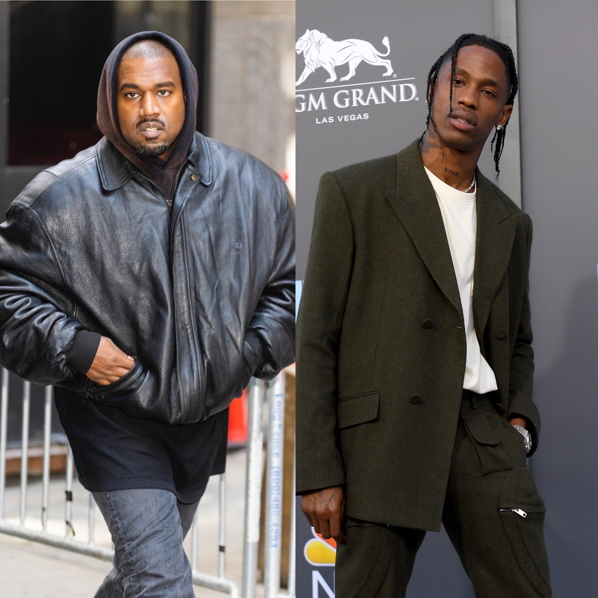 Kanye West and Travis Scott are just two artists who are rebranding Hainan in China. Photos: Getty Images