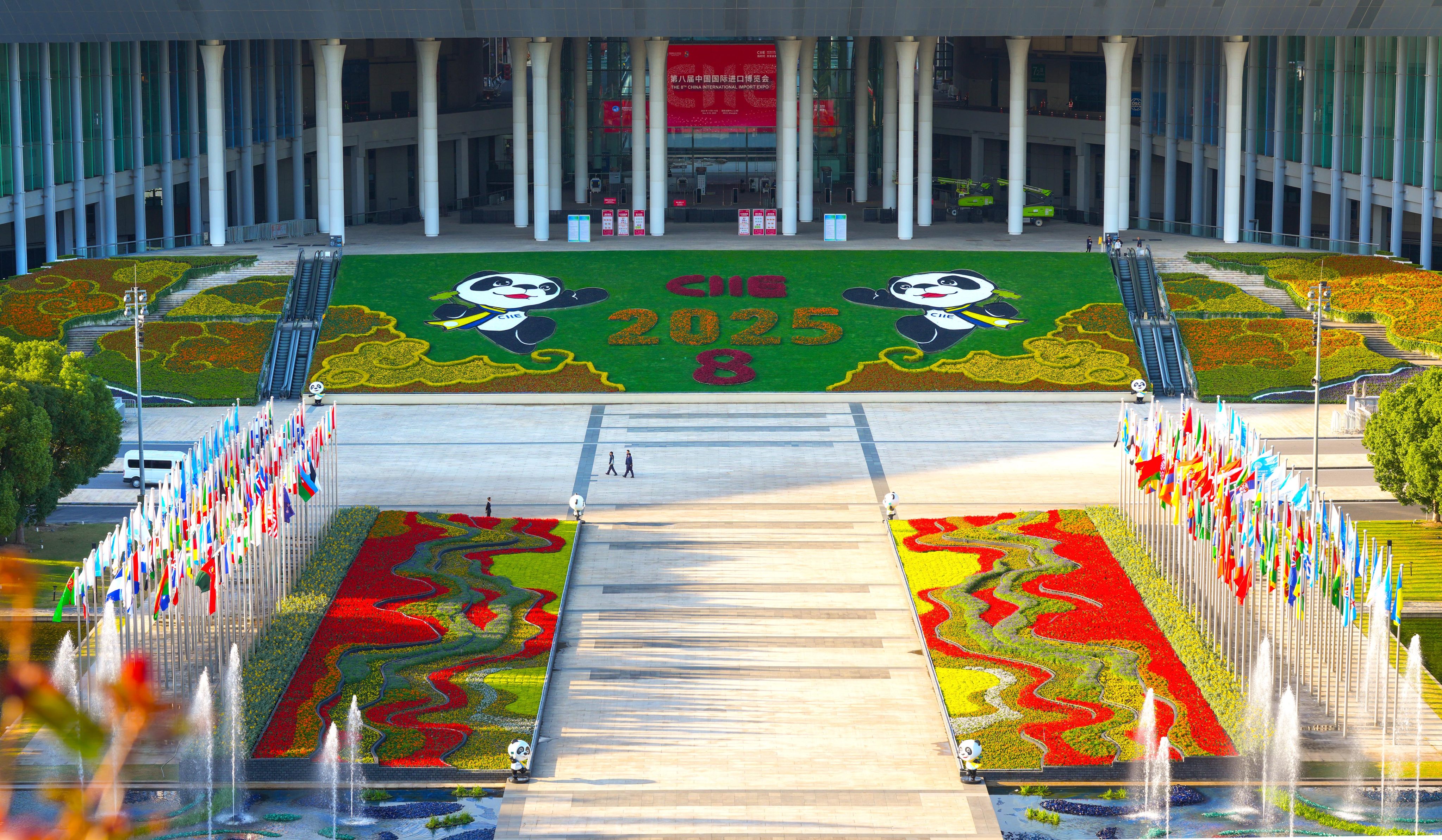 Preparations are nearly complete for this year’s China International Import Expo in Shanghai. Photo: Xinhua