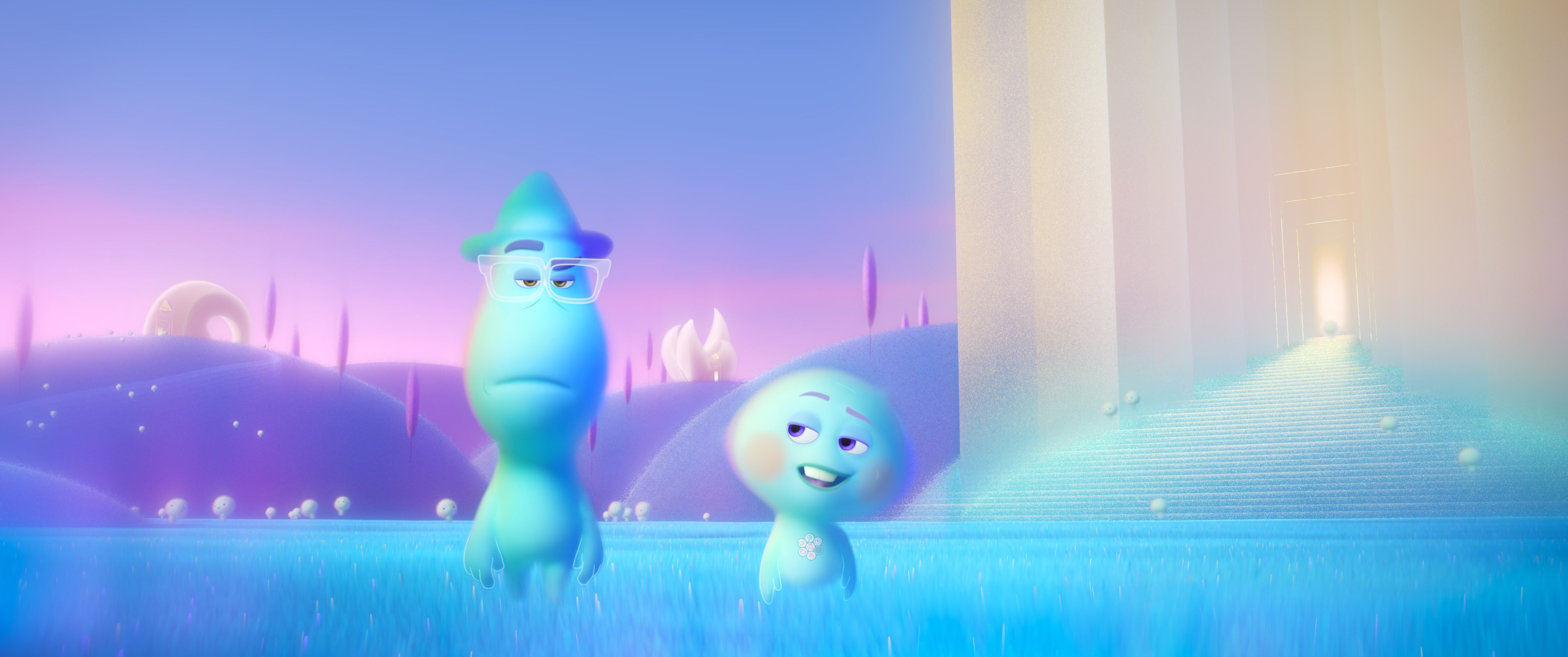 A screen grab from Soul, starring Jamie Foxx and Tina Fey, one of 10 animated films focusing on the afterlife. Photo: Disney/Pixar