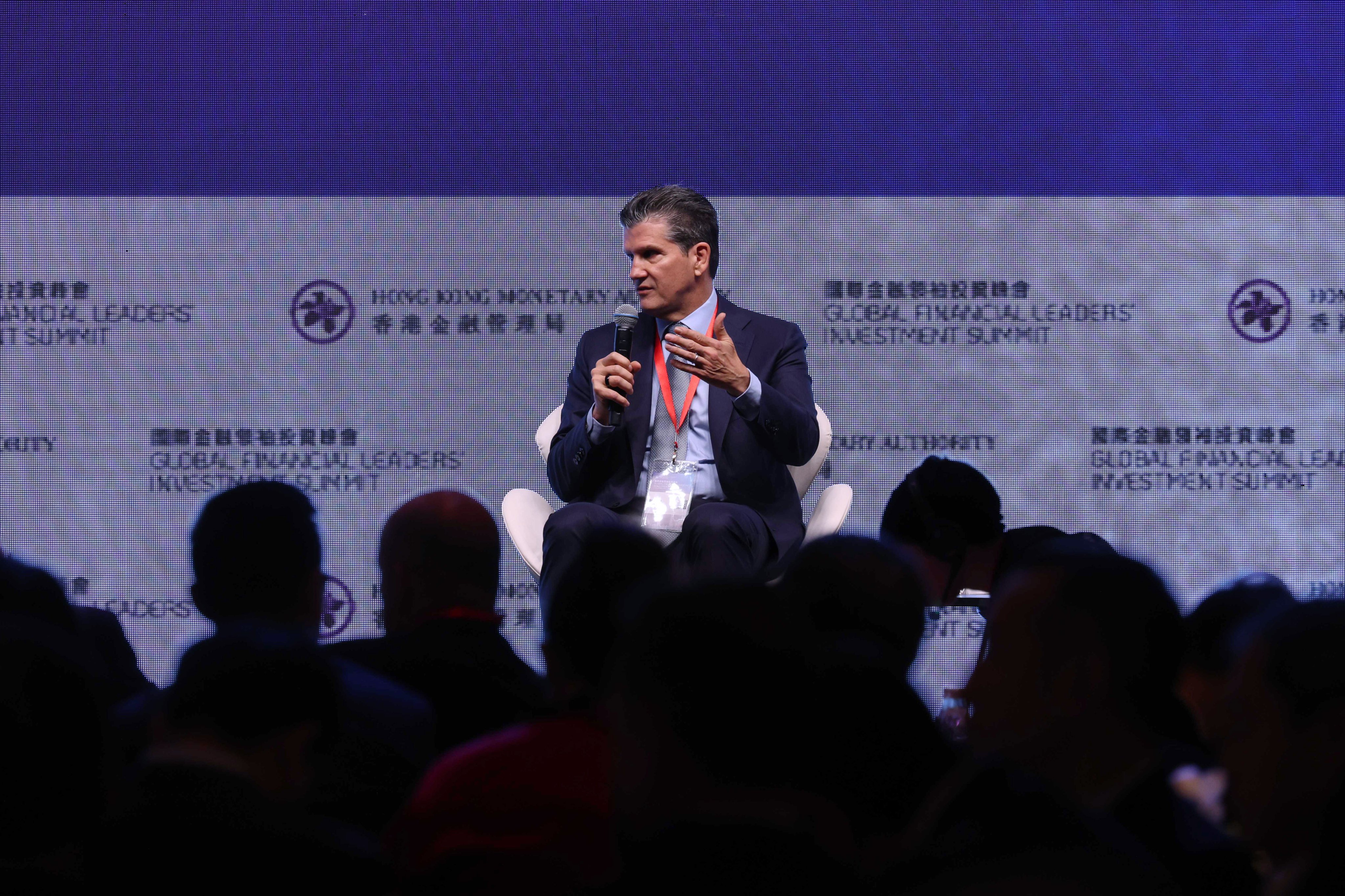 William Ford, chairman and CEO of General Atlantic, speaks at the Global Financial Leaders’ Investment Summit on Tuesday. Photo: Edmond So