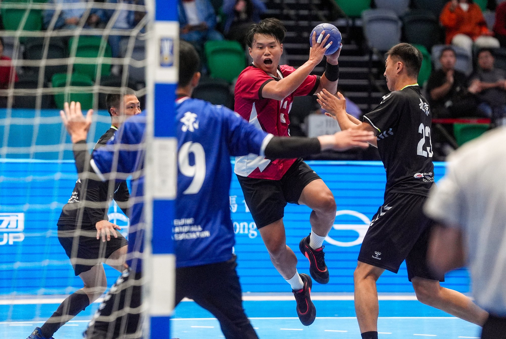 Hong Kong's Wong Chun-ho scores one of his side's 19 goals against Beijing. Photo: Elson Li