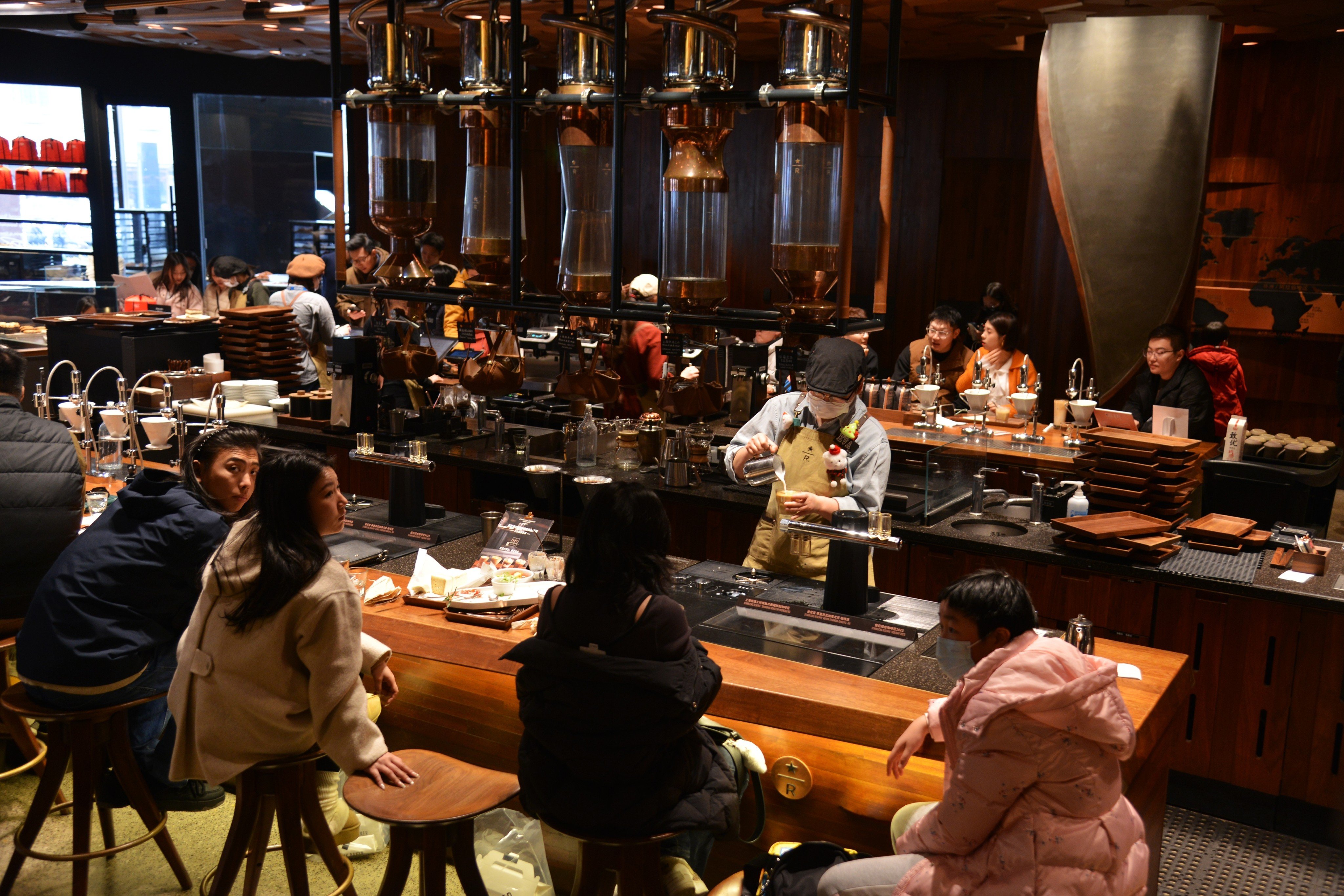 The inside of the Starbucks Reserve Roastery along West Nanjing Road in Shanghai. The city is fast becoming the world’s most compelling coffee city. Photo: Shutterstock