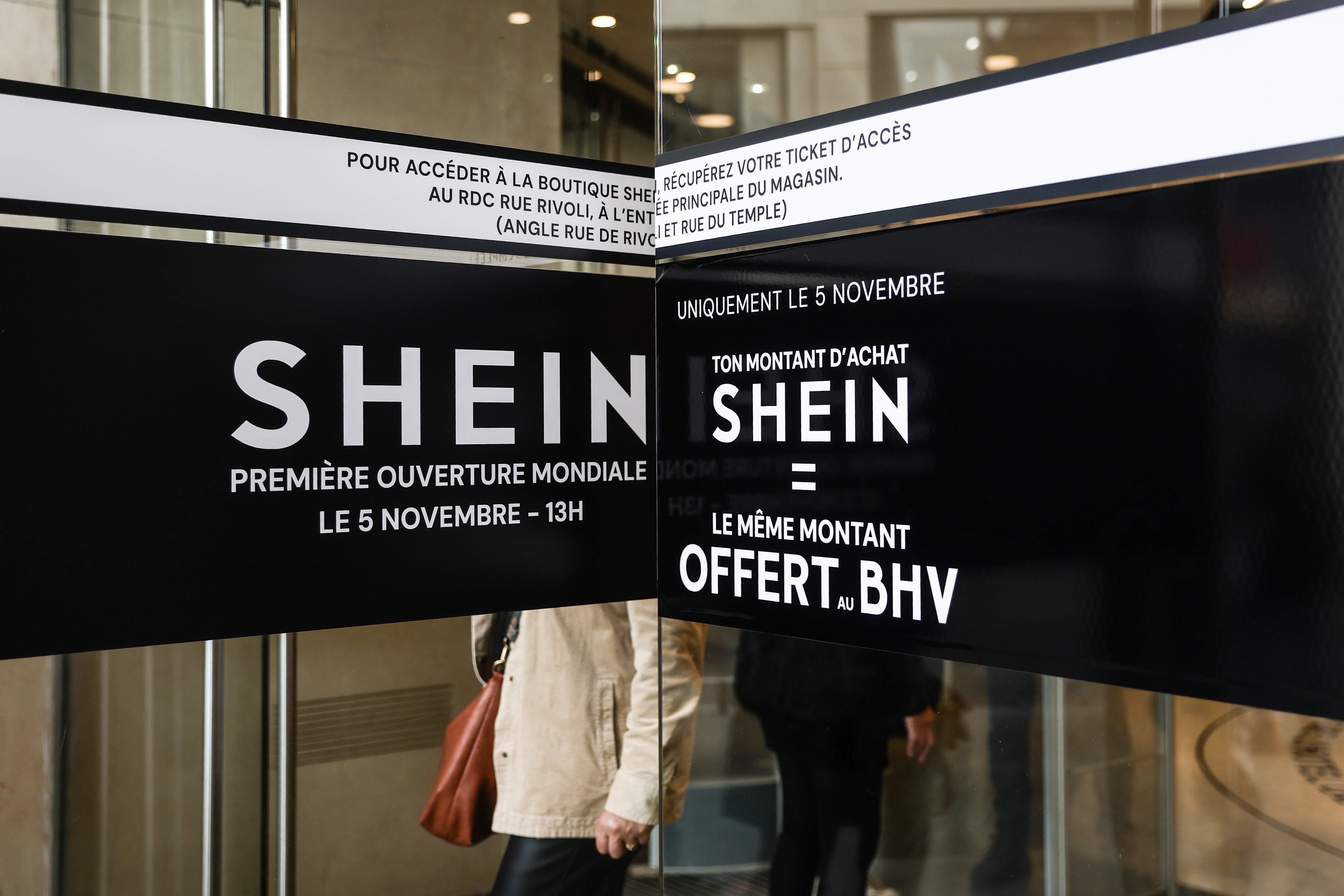 Chinese fast-fashion retailer Shein opens its first permanent store at the Paris department store BHV. Photo: Reuters