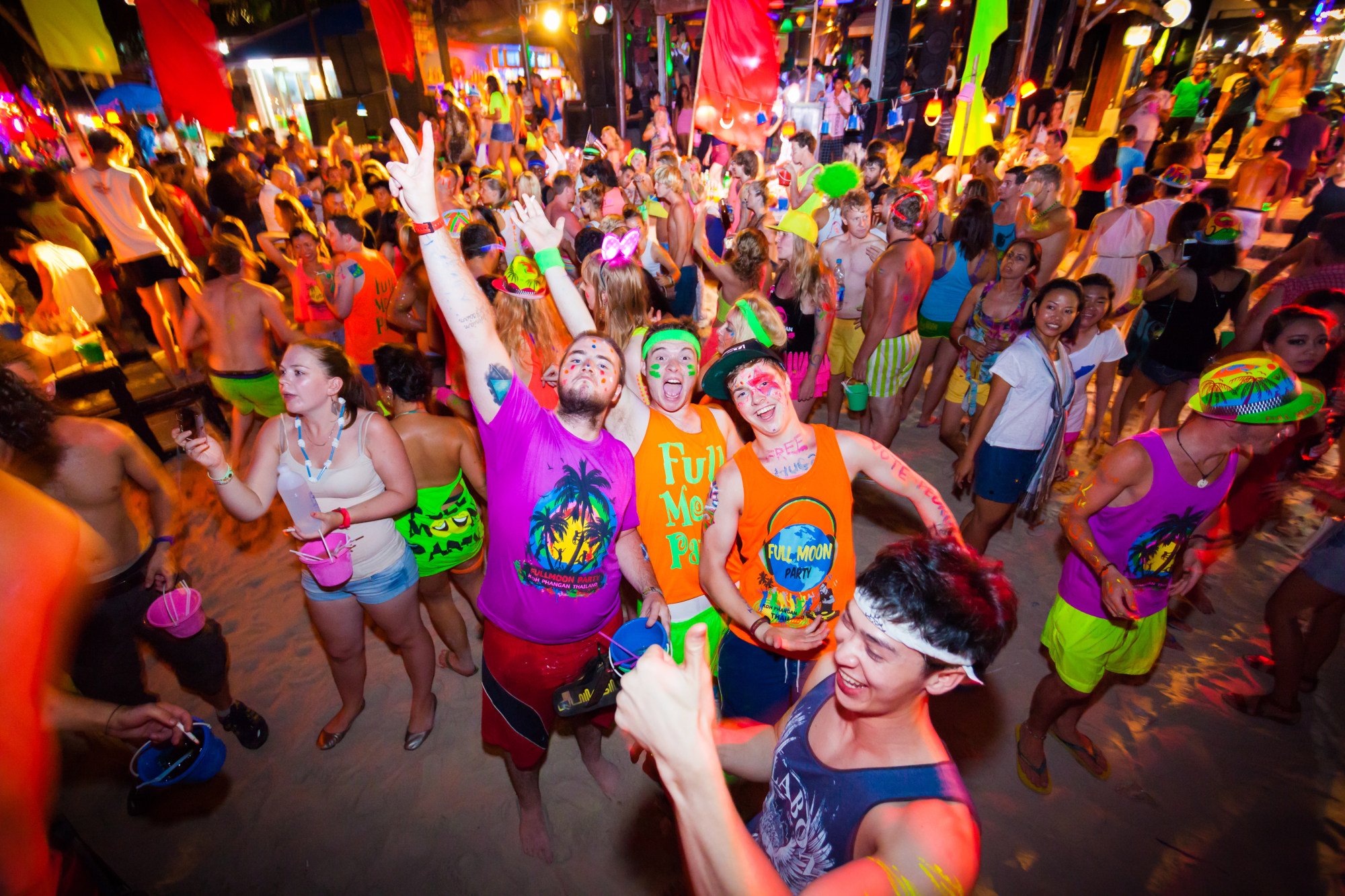 A full moon party held at Koh Phangan in Thailand. Photo: Shutterstock A full moon party held at Koh Phangan in Thailand. Photo: Shutterstock