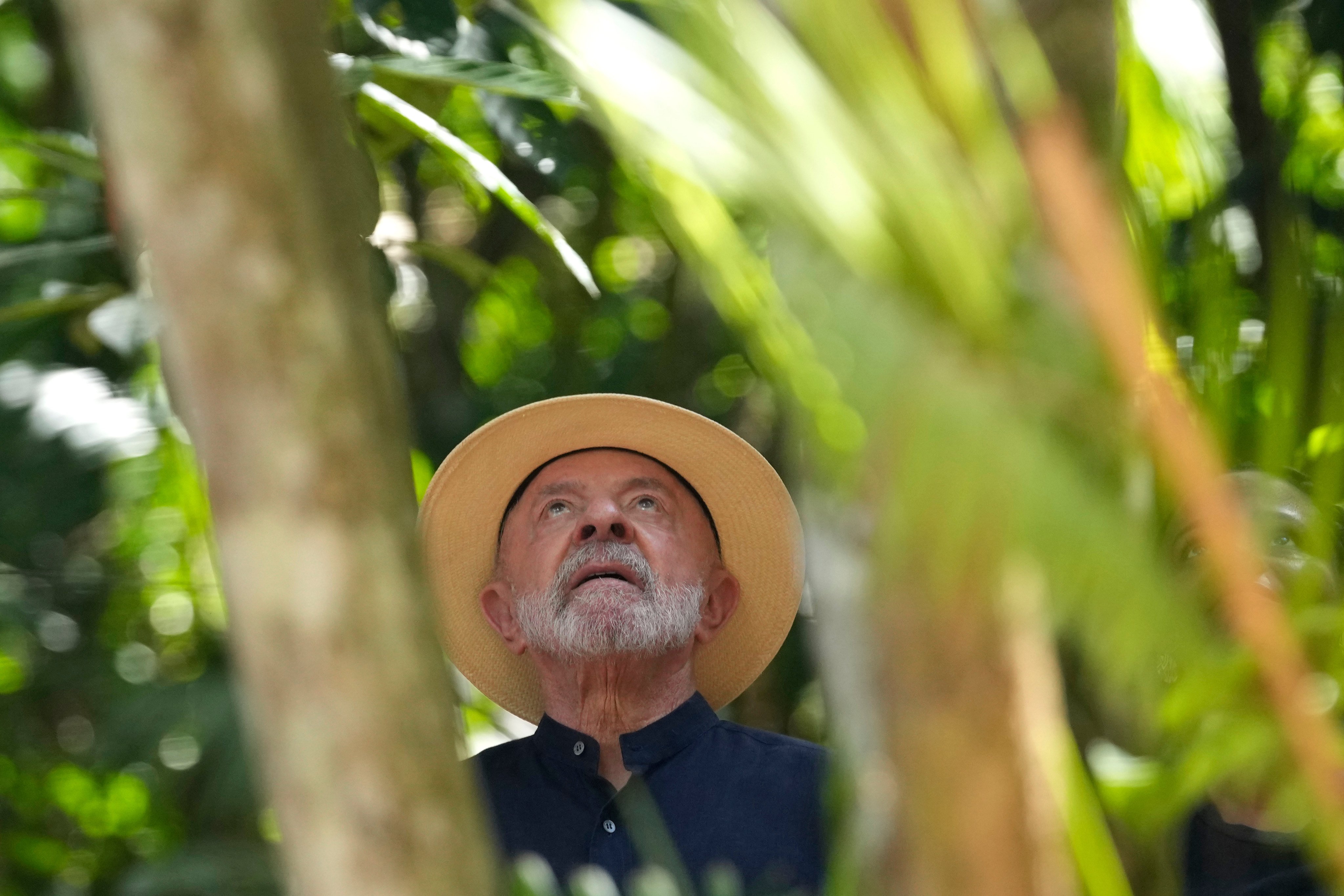 Brazil’s President Luiz Inacio Lula da Silva visiting a settlement in Belem ahead of the Cop30 UN Climate Summit. Photo: AP
