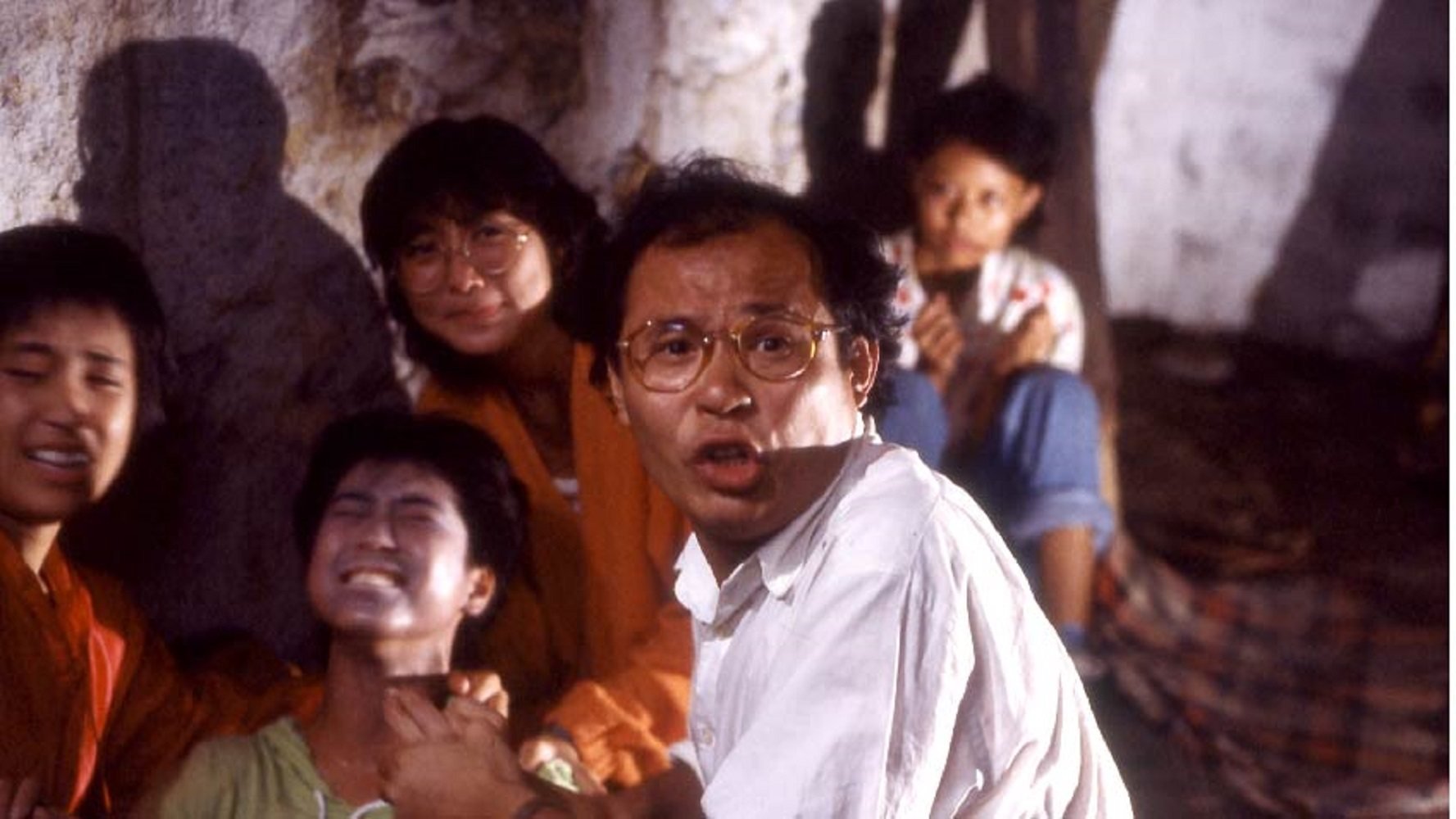 John Sham (front) in a still from gory Hong Kong horror film The Island (1985), directed by Leong Po-chih.