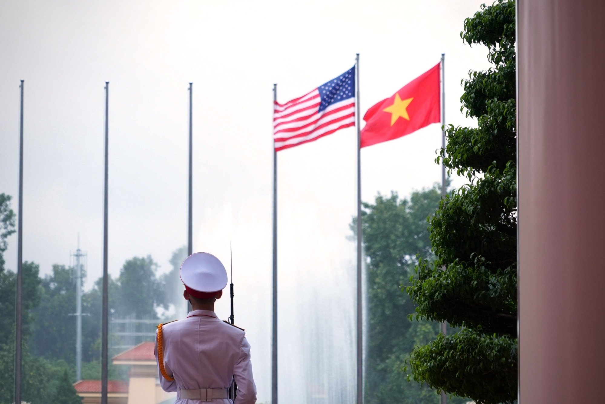 US and Vietnamese flags fly during a welcome ceremony for visiting US Defence Secretary Pete Hegseth in Hanoi, Vietnam, on November 2. Photo: AP US and Vietnamese flags fly during a welcome ceremony for visiting US Defence Secretary Pete Hegseth in Hanoi, Vietnam, on November 2. Photo: AP