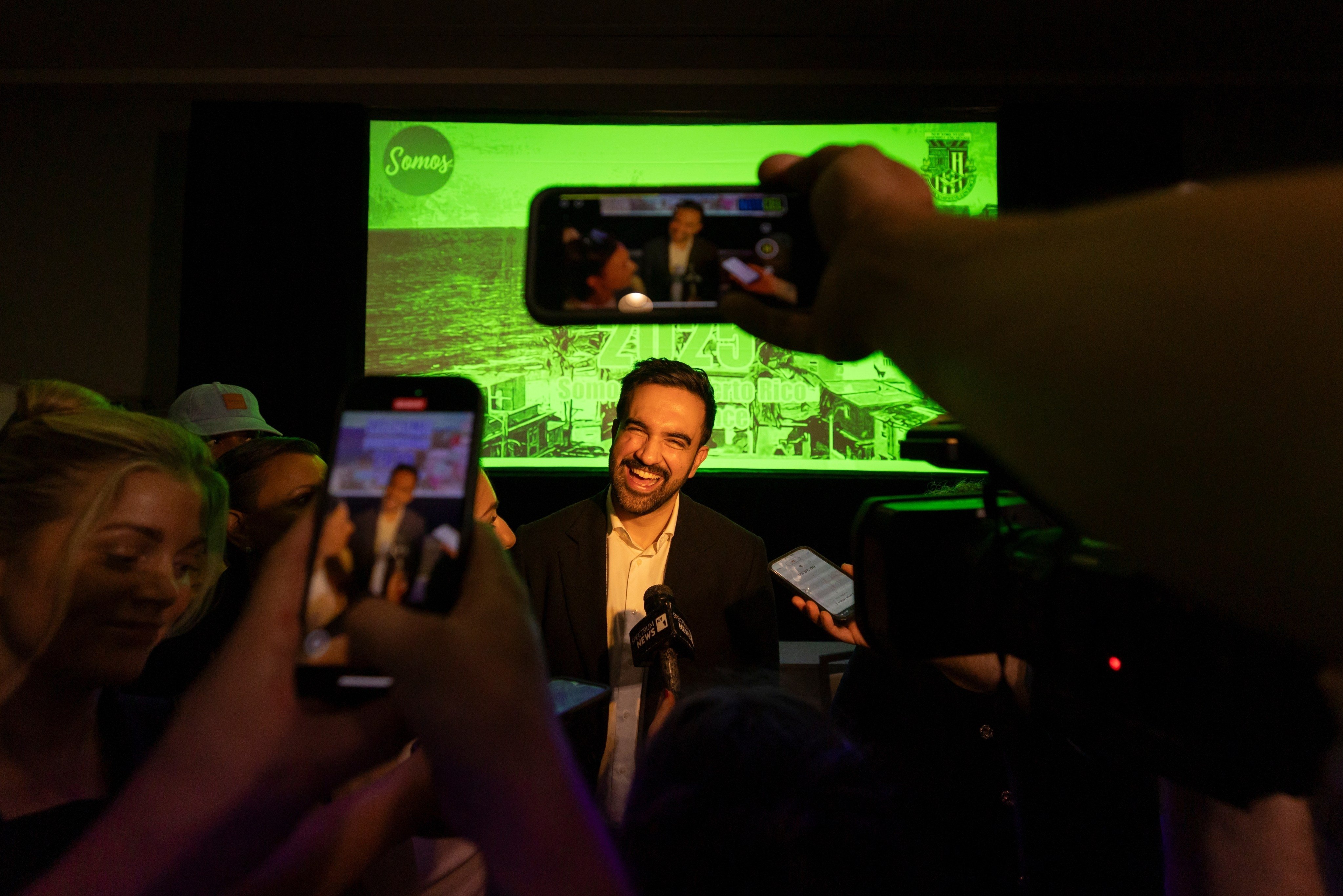 New York mayor-elect Zohran Mamdani meets  reporters during a conference in San Juan, Puerto Rico, on Thursday. Photo: AP