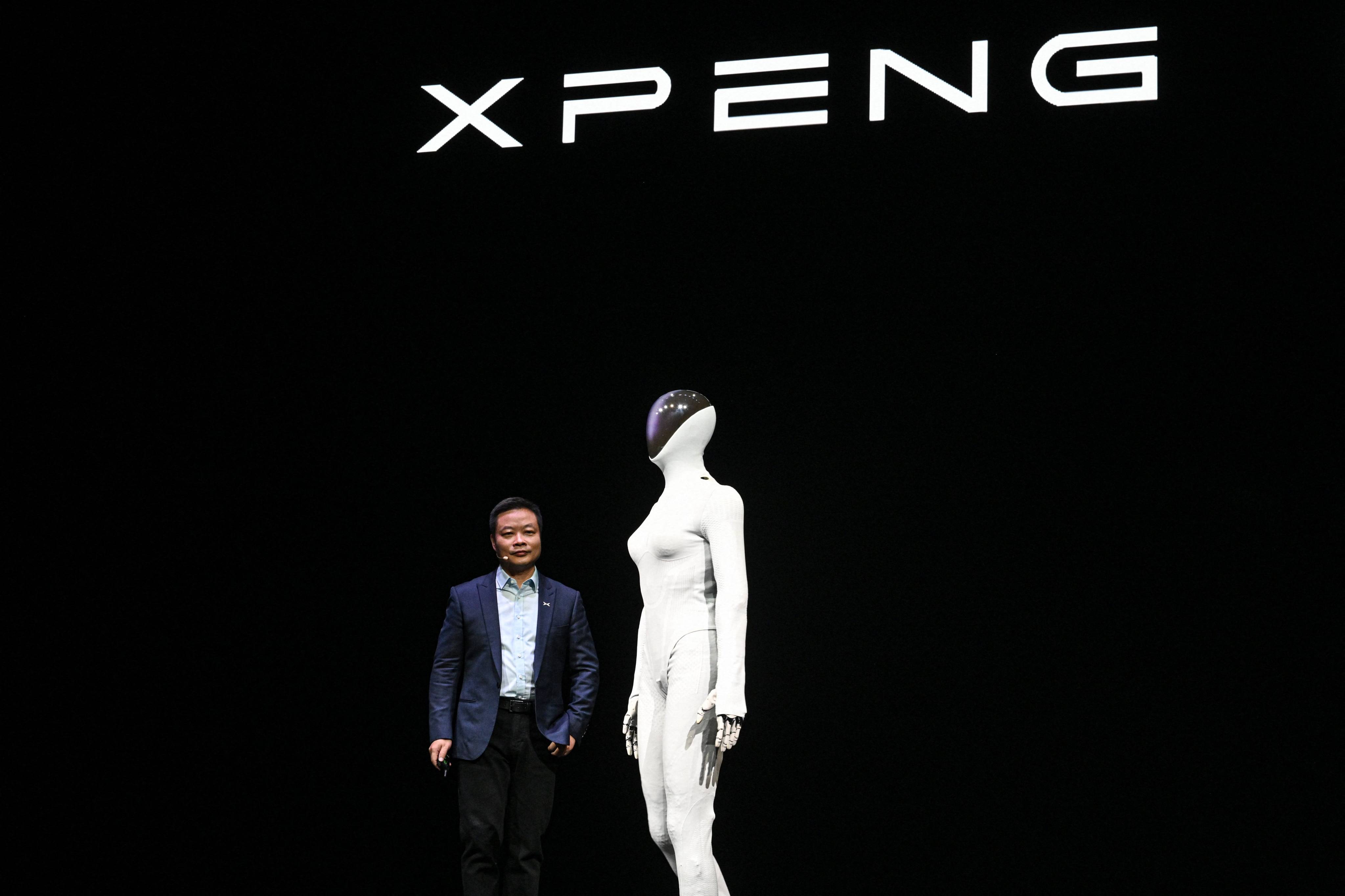 scmp.com - Coco Feng - The big reveal: Xpeng founder unzips humanoid robot to prove it's not human