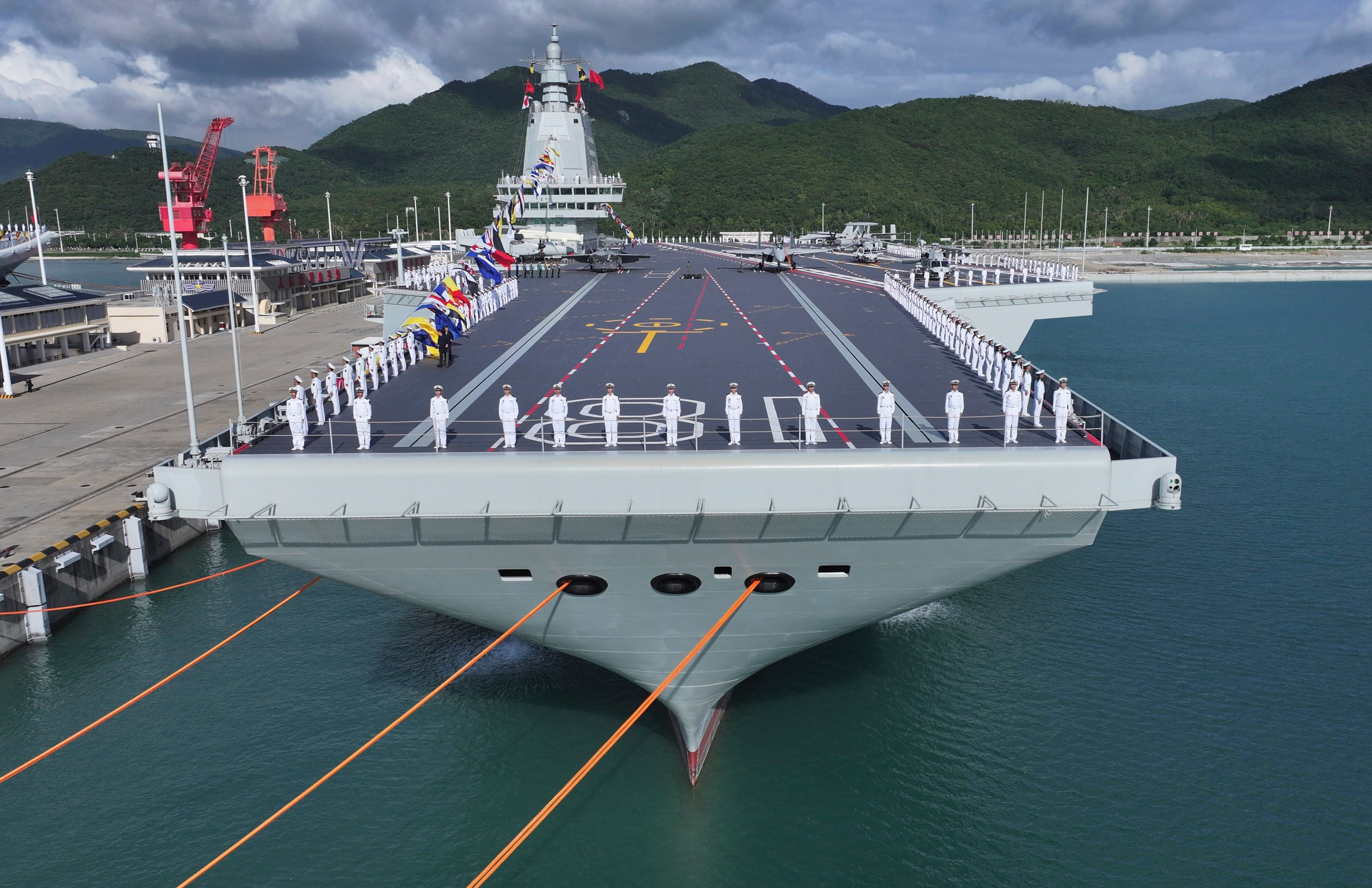 The Fujian, China’s newest aircraft carrier, will be based in Sanya, Hainan province. Photo:  Xinhua