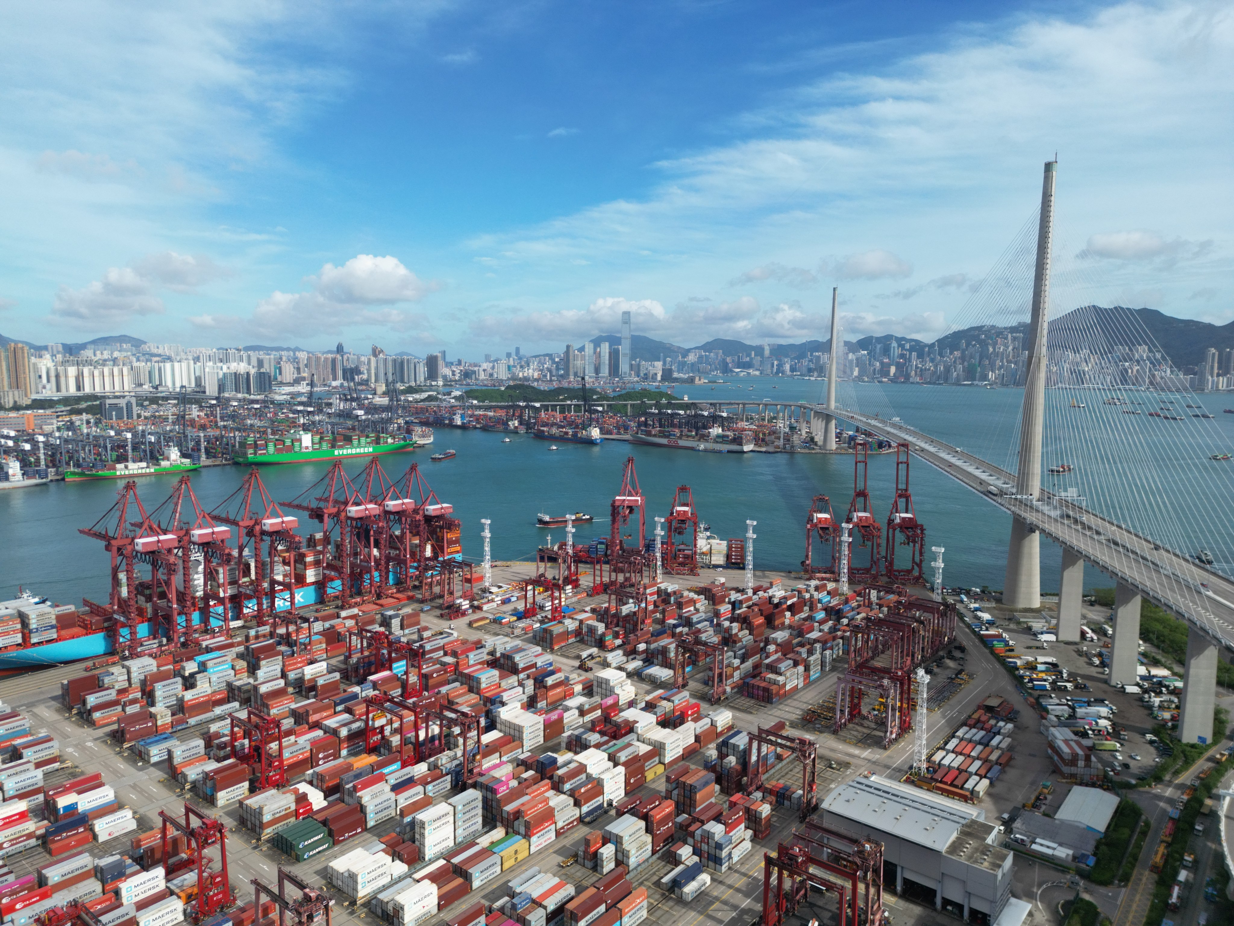 A view of Hong Kong’s Kwai Tsing Container Terminals in Tsing Yi. Photo: Dickson Lee
