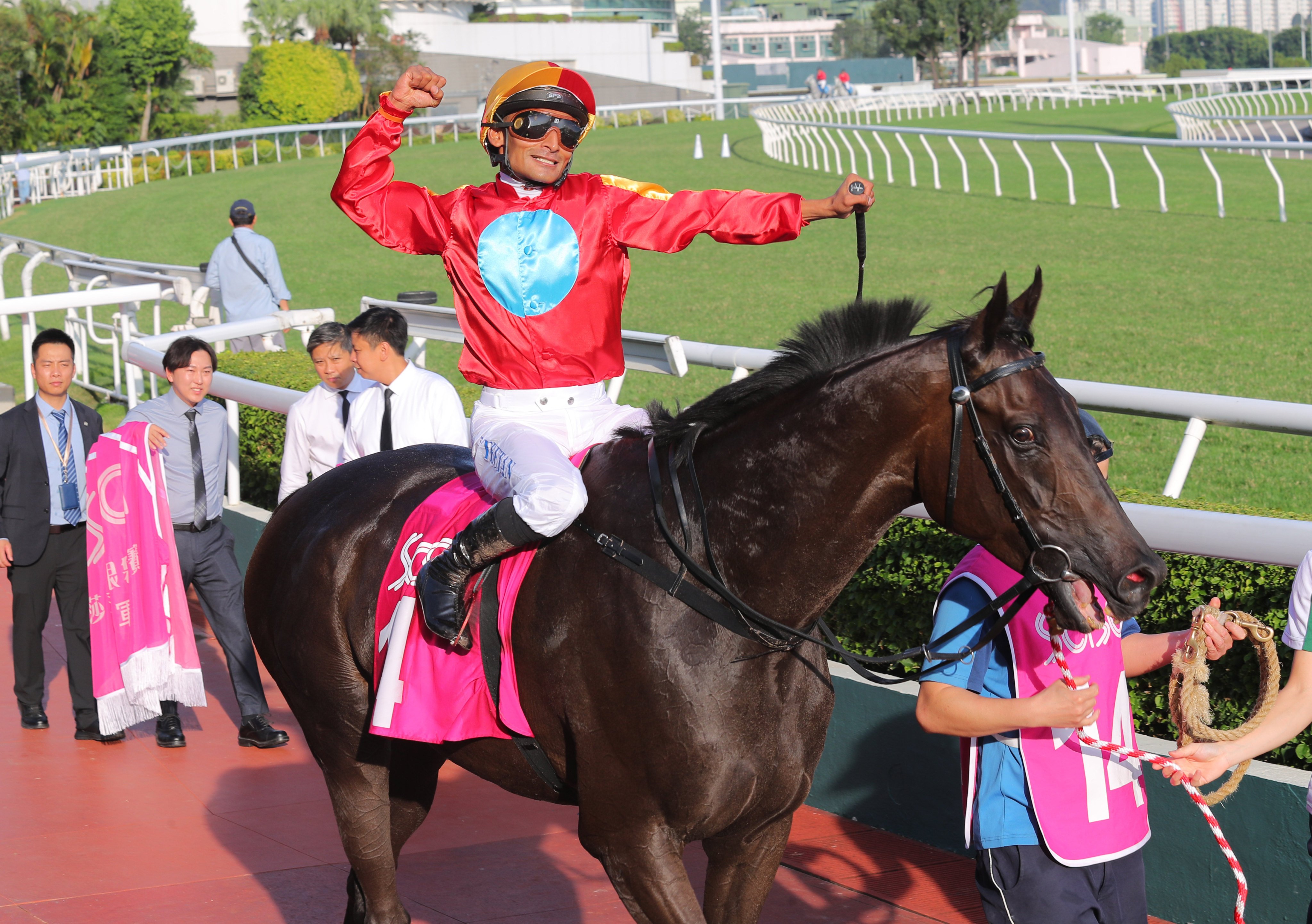 Encountered, ridden by Karis Teetan, won the Sa Sa Ladies Purse at Sha Tin on Sunday. Photo: Kenneth Chan.