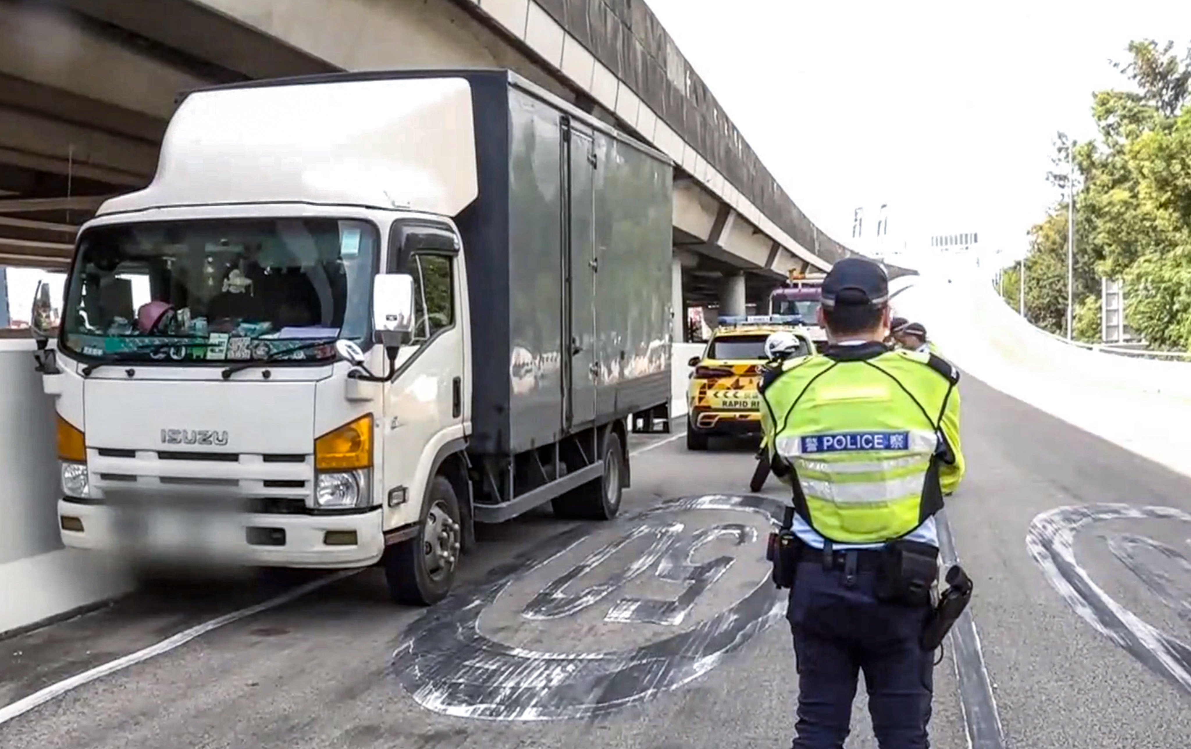 A 42-year-old truck driver has been killed during a crash in Tsing Yi. Photo: Handout