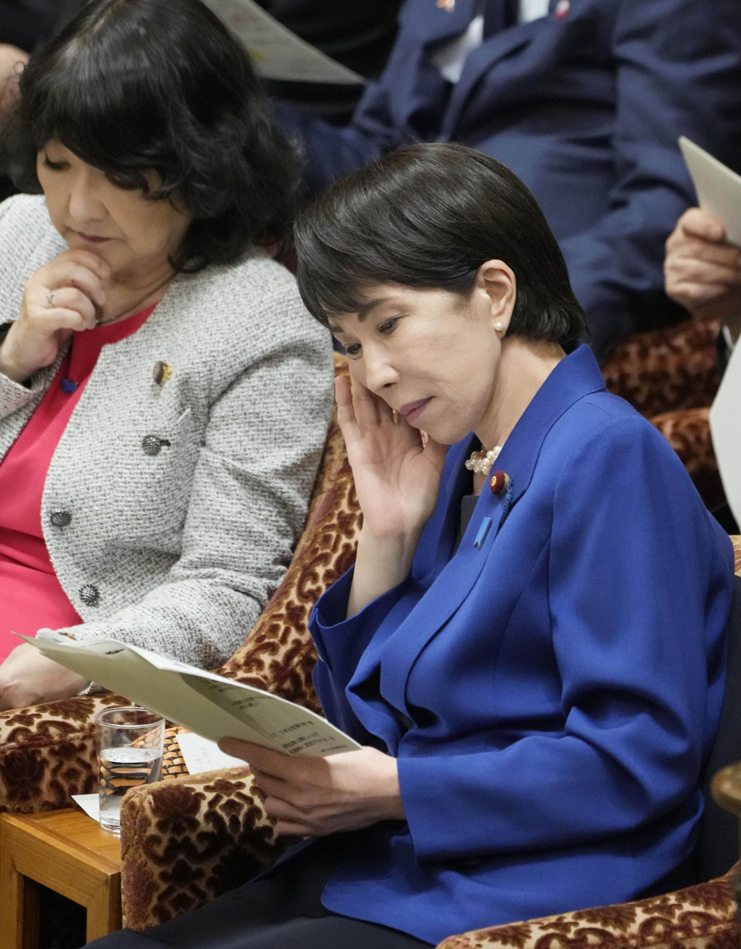 Japanese Prime Minister Sanae Takaichi attends a budget committee session in parliament on Friday. Photo: Kyodo