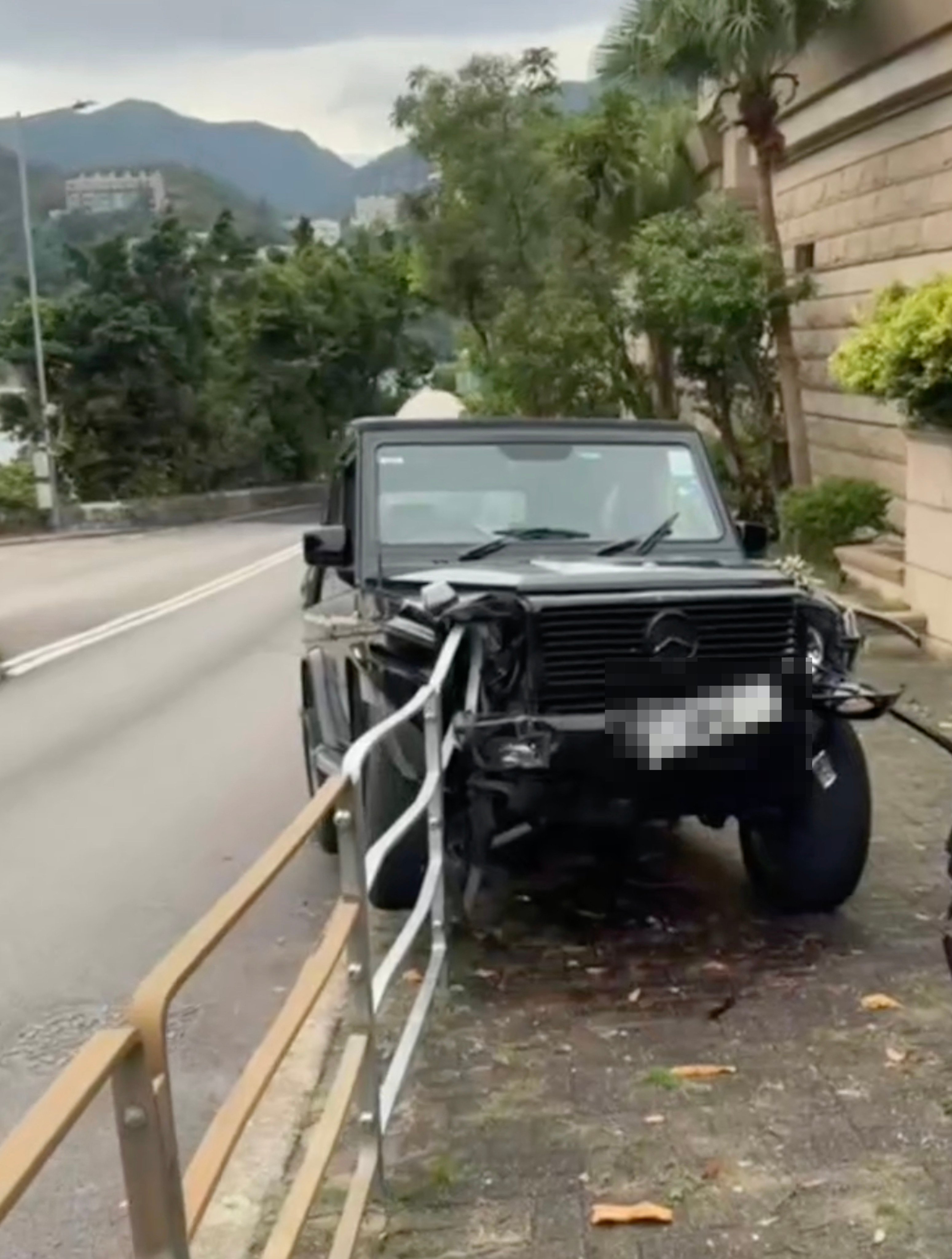 Renowned Hong Kong filmmaker Peter Chan crashed his Mercedes-Benz G-Class SUV on Tuesday. Photo: Handout